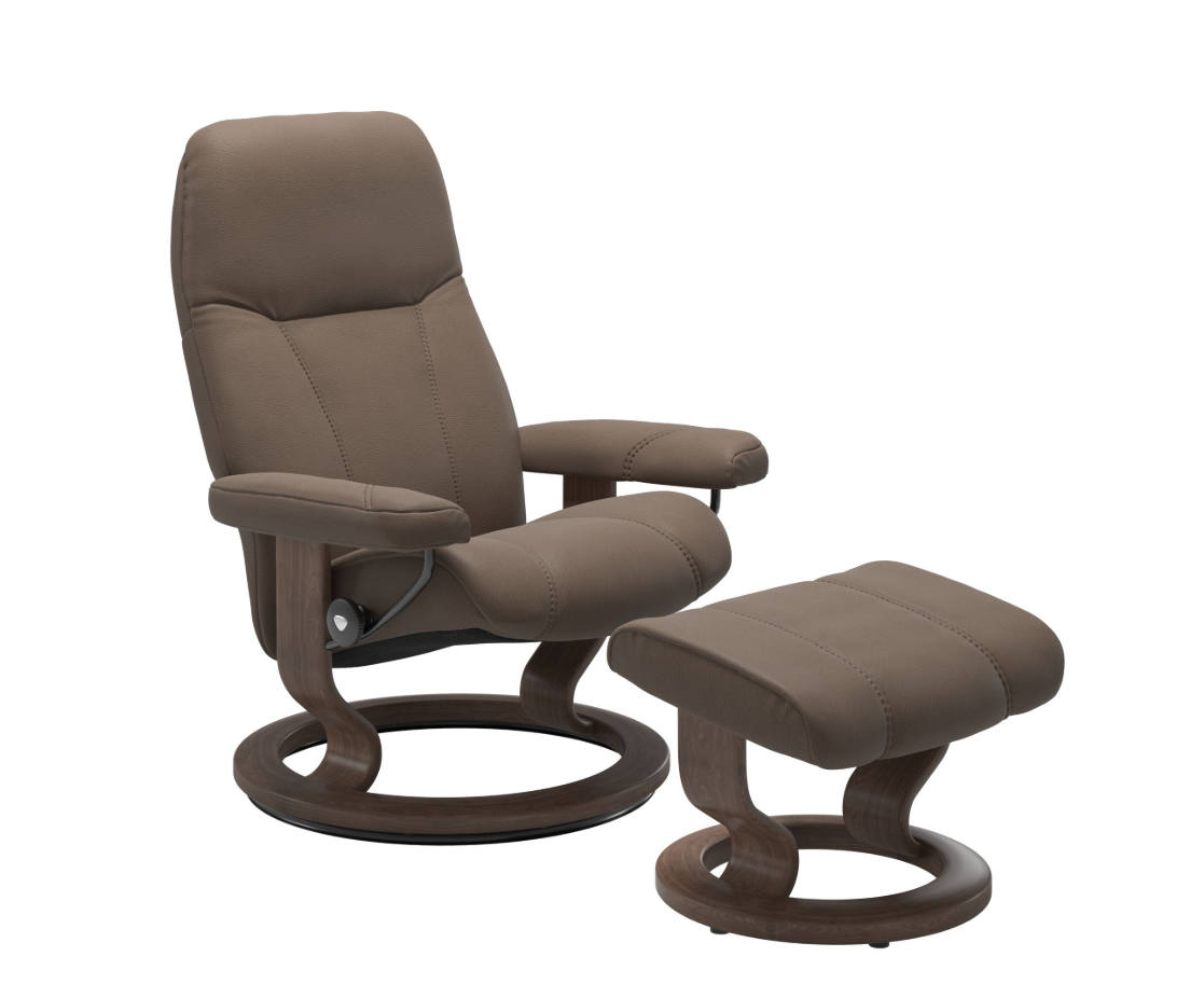 Stressless Consul Mole Medium Recliner Chair | Leather ...
