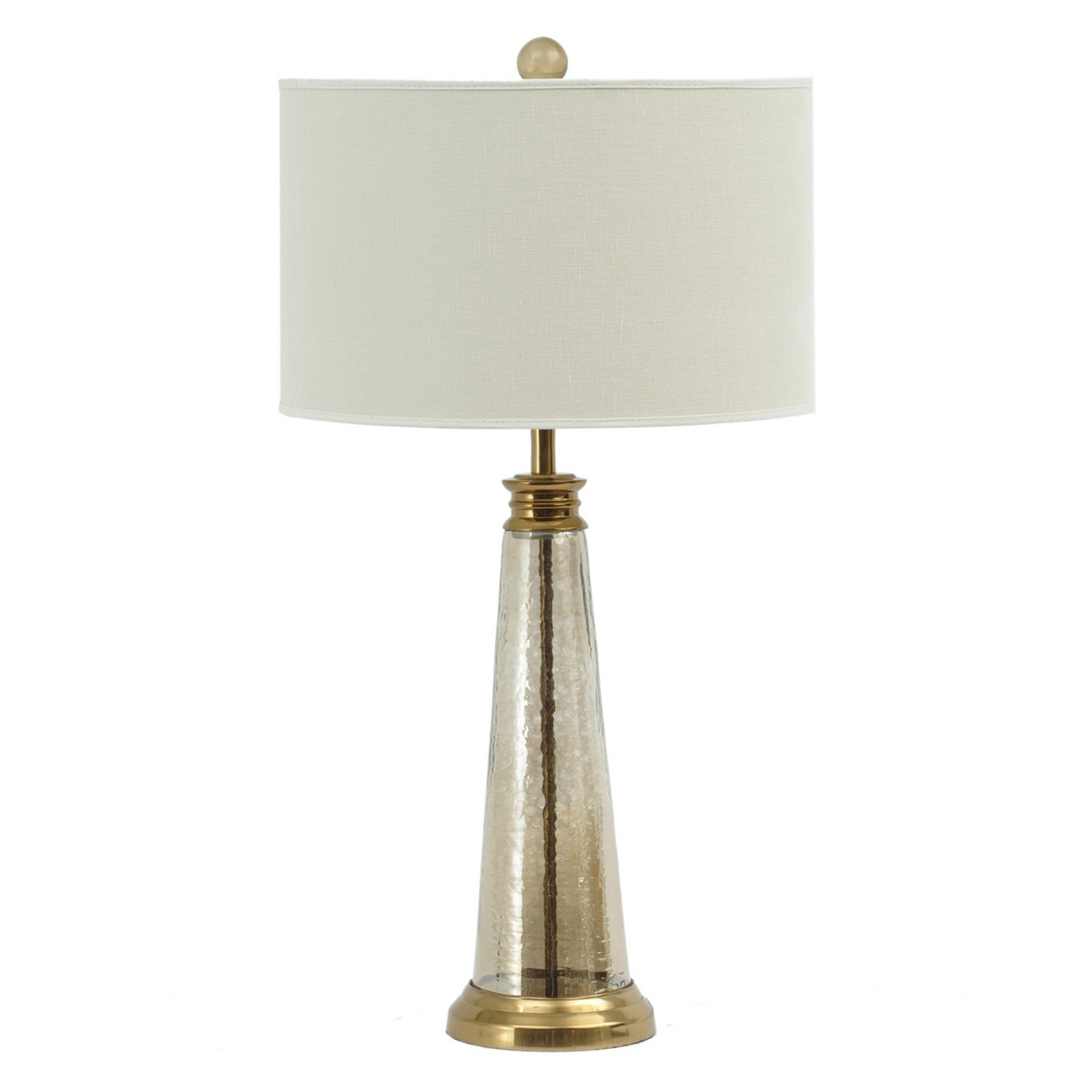 Regal Antique Brass and Glass Table Lamp