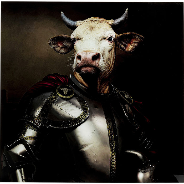 Glass Knight Cow Picture