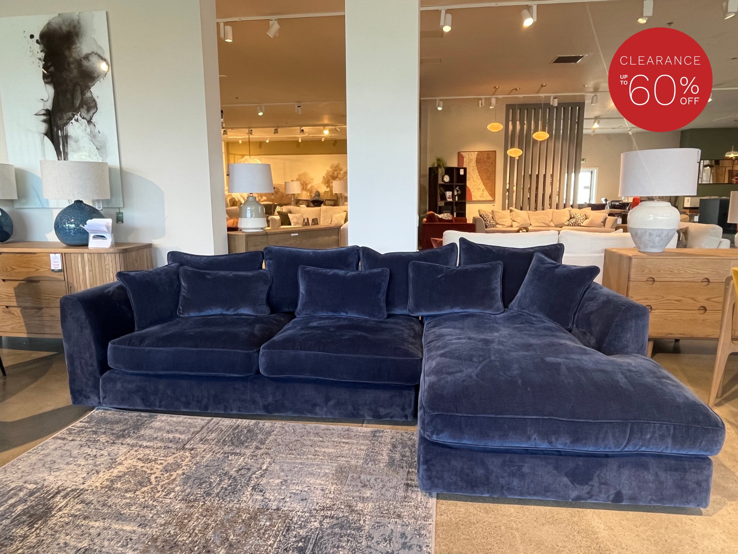 Prescott Large Chaise Sofa - Clearance Limerick