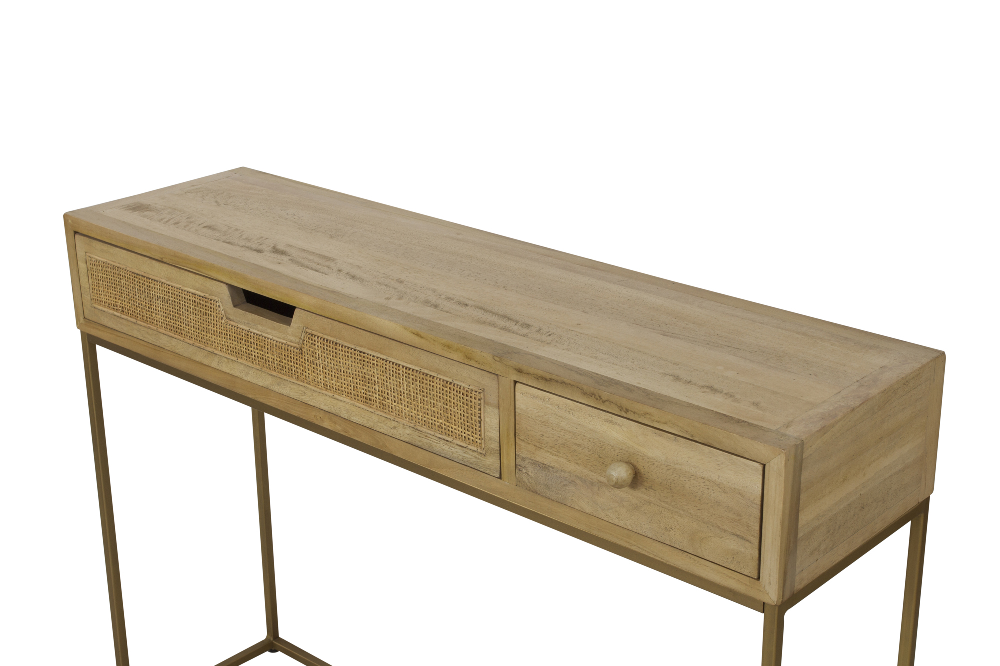 Rattan 2 Drawer Console