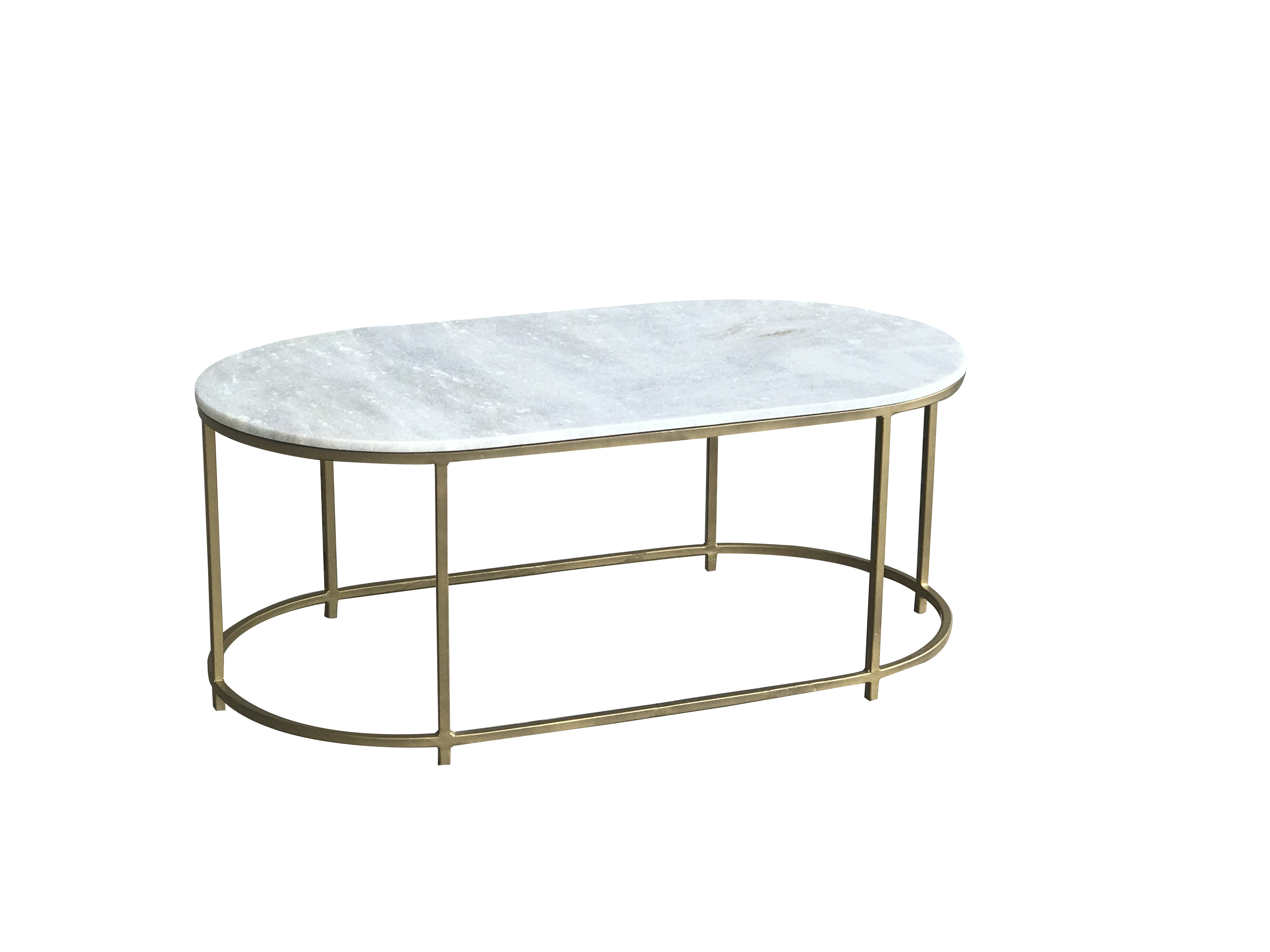 Beth Brass and Marble Large Coffee Table