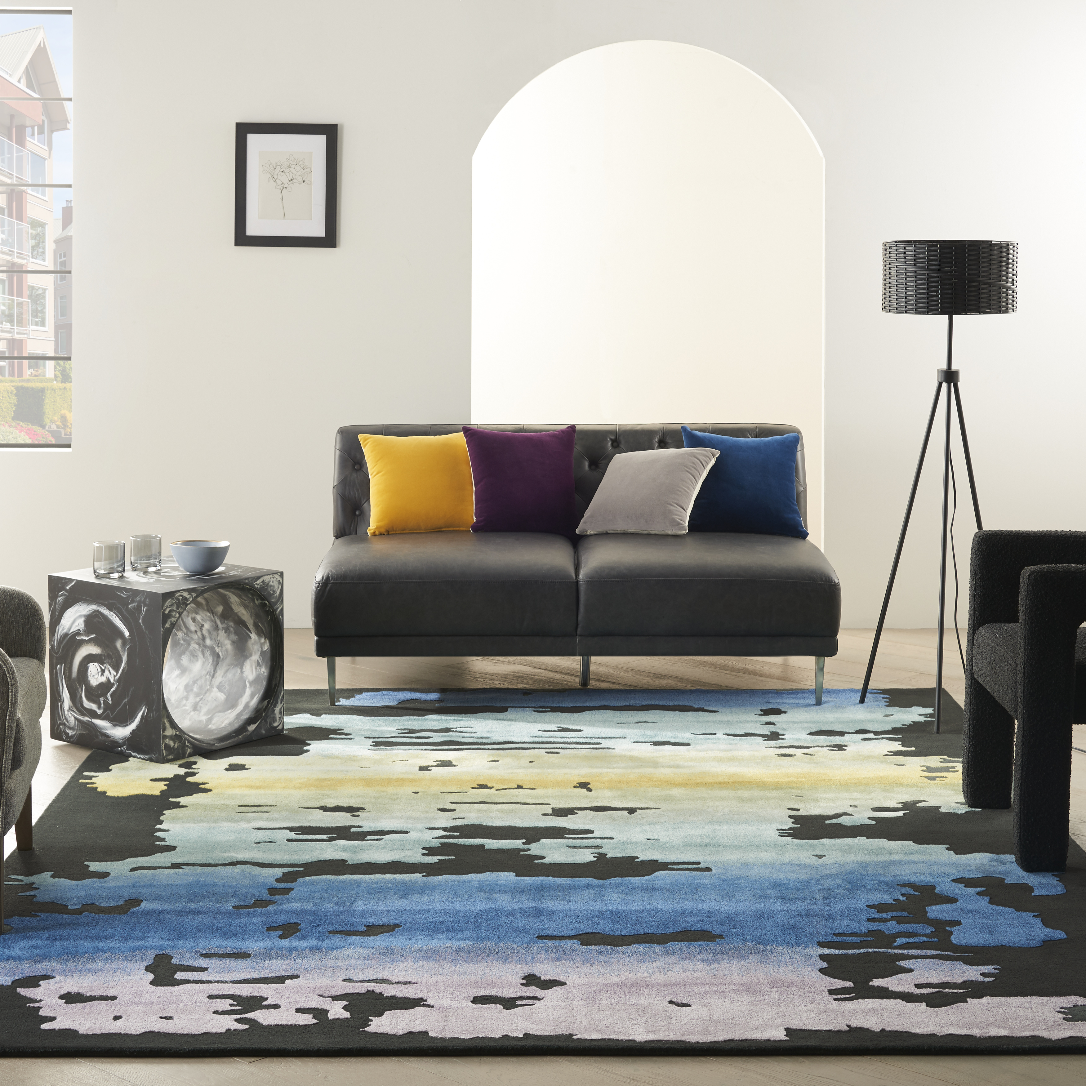 Prismatic Rug PRS23 Black Multicolour