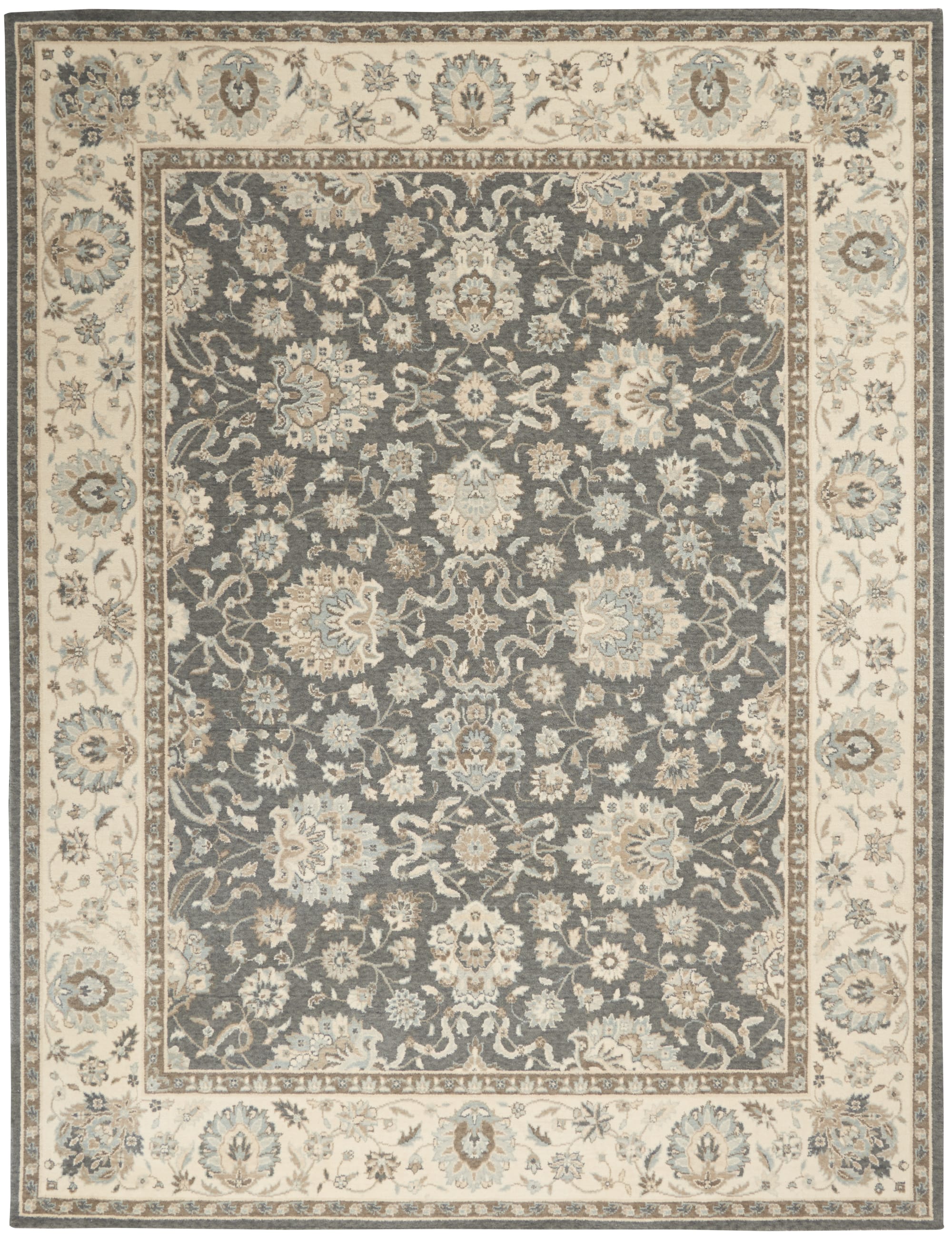 Living Treasures Rug LI16 Grey/Ivory