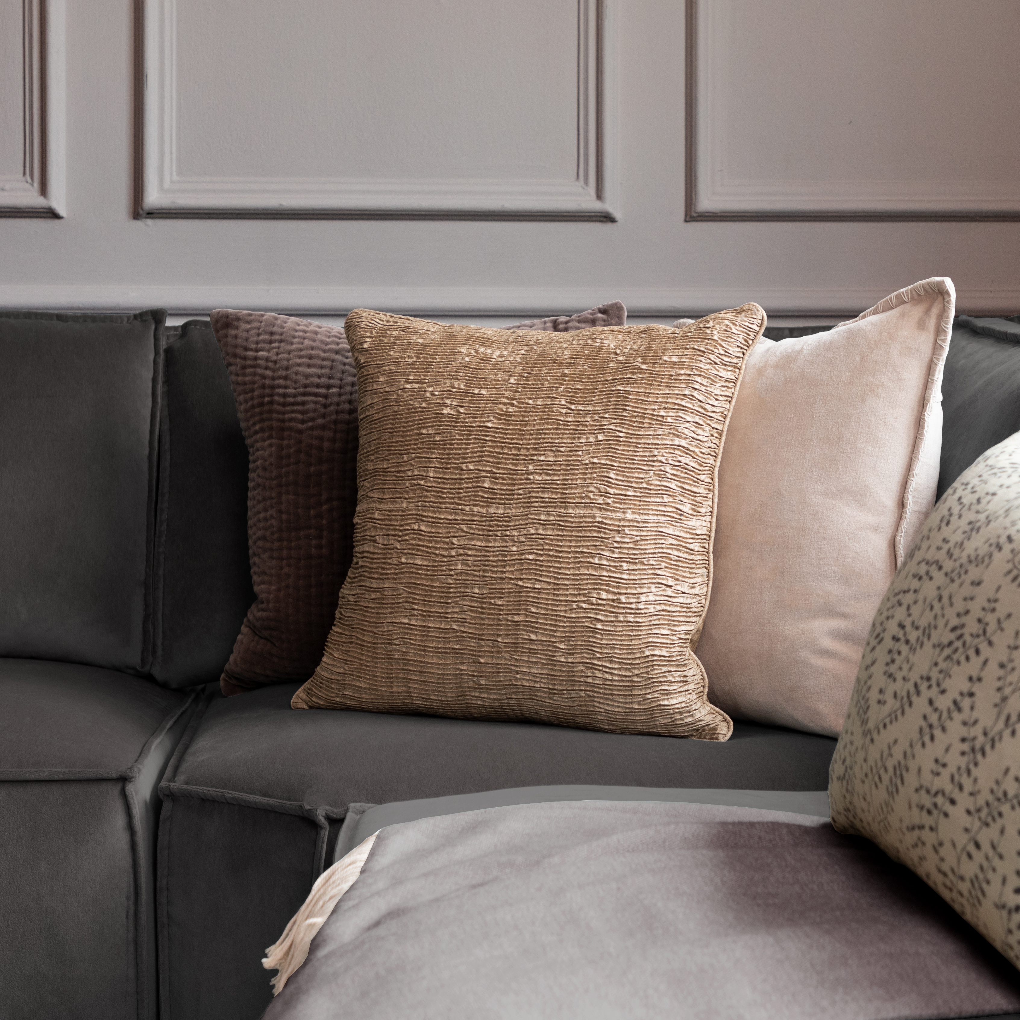 Rainfall Bronze Cushion