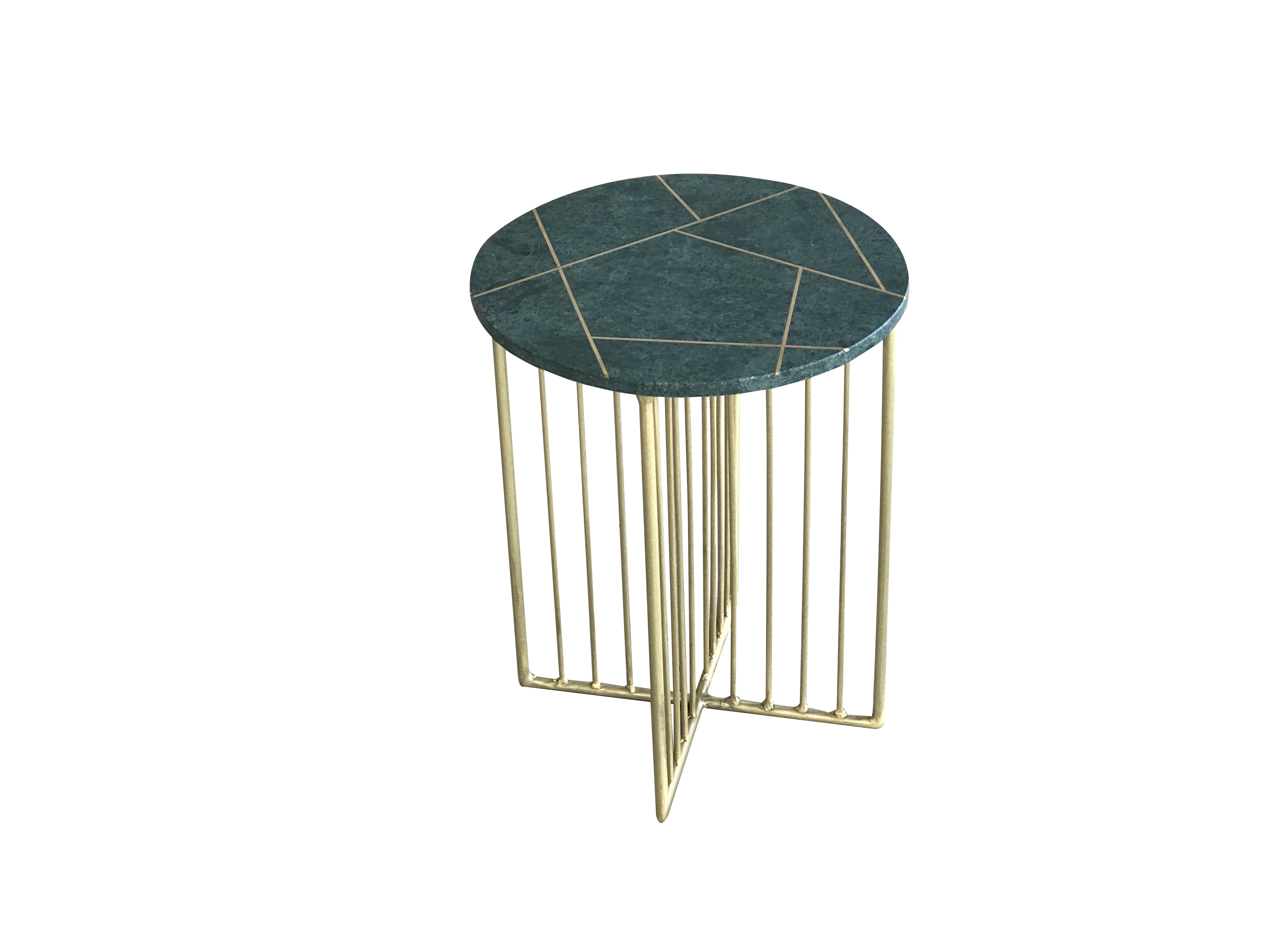 Lalit Marble and Inlay Side Table