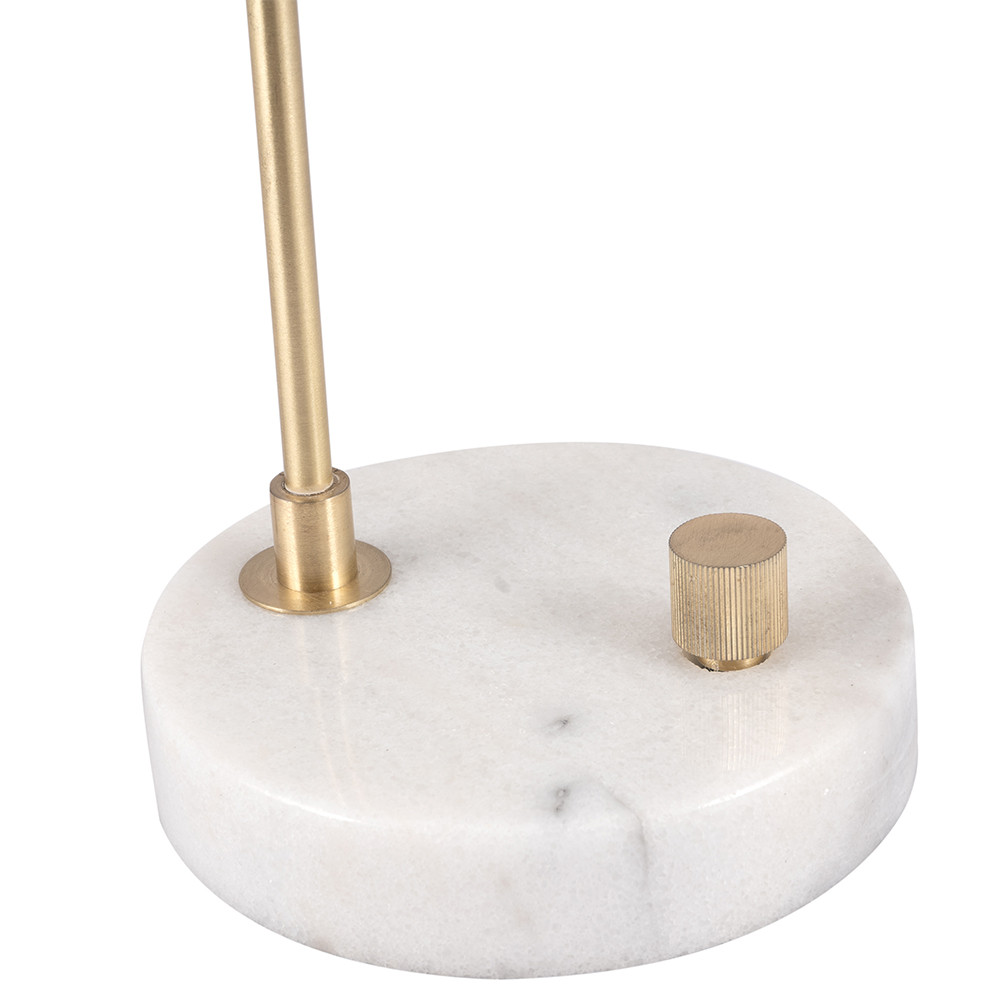 Feliciani Brushed Brass and White Marble Table Lamp