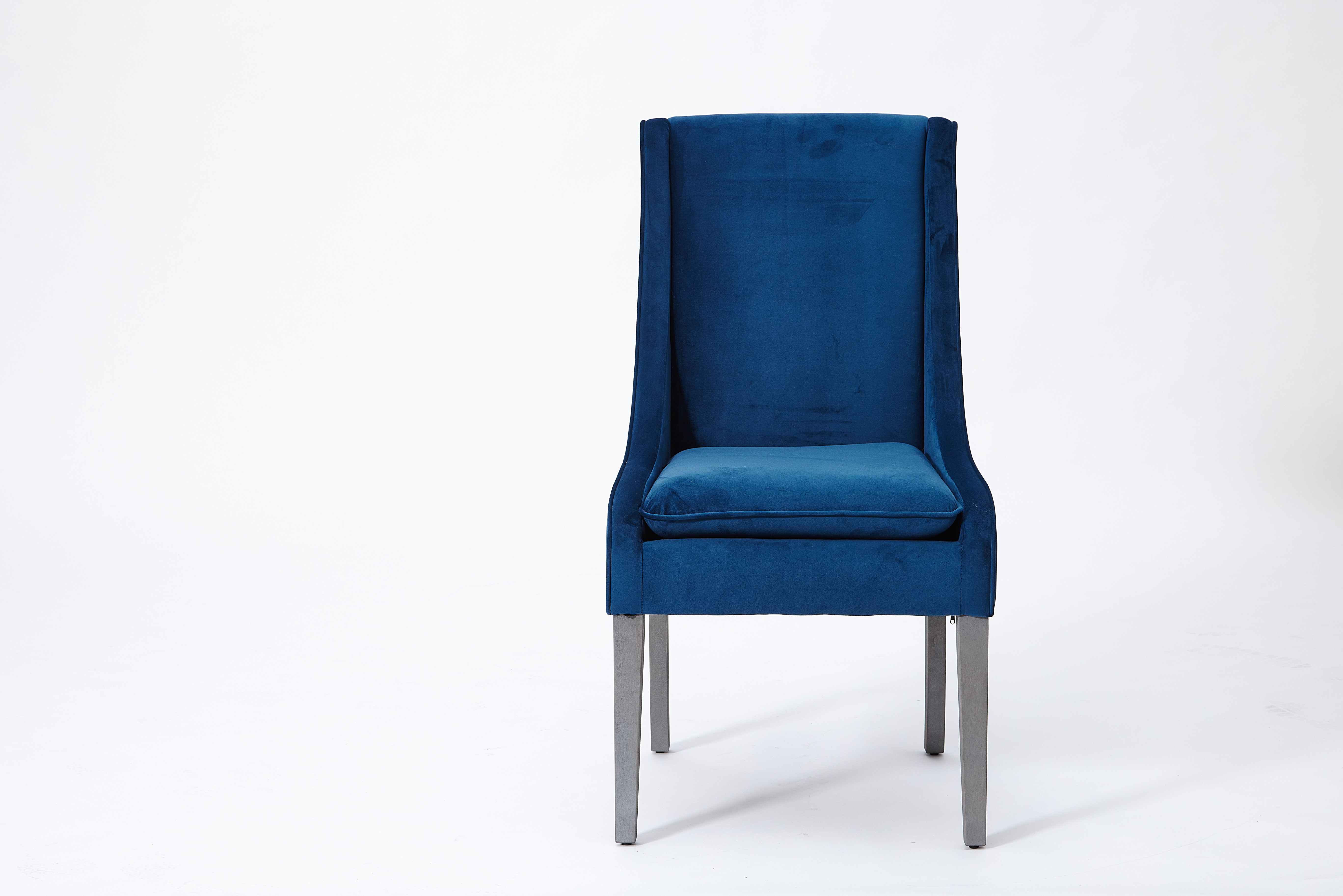 Miller Dining Chair Blue & Grey Leg