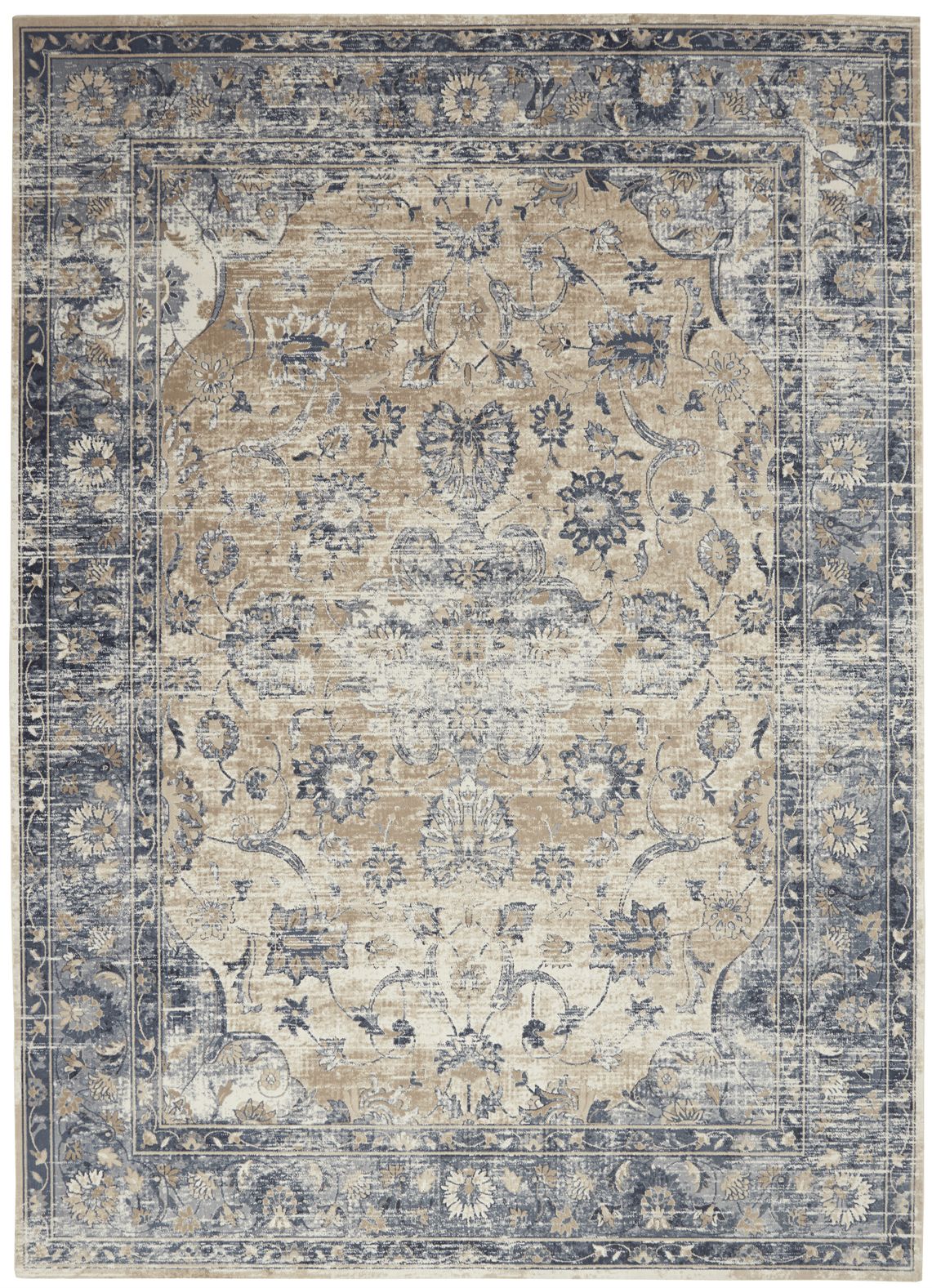Malta Rug MAI13 Blue Ivory