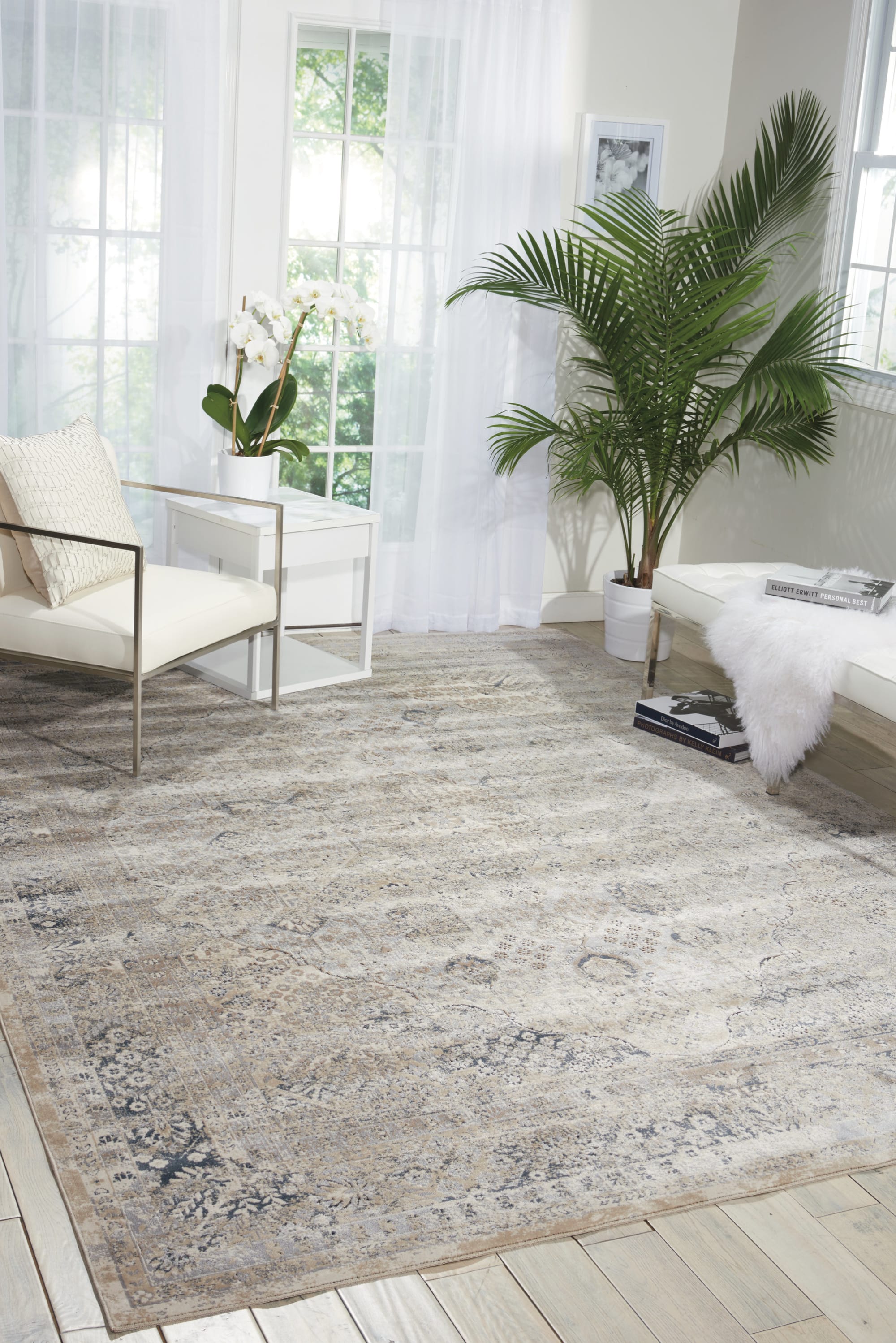 Malta Rug MAI01 Ivory/Blue
