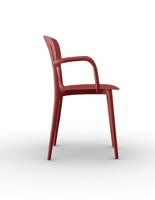 Calligaris Liberty Arm Chair - Matt Oxide Red