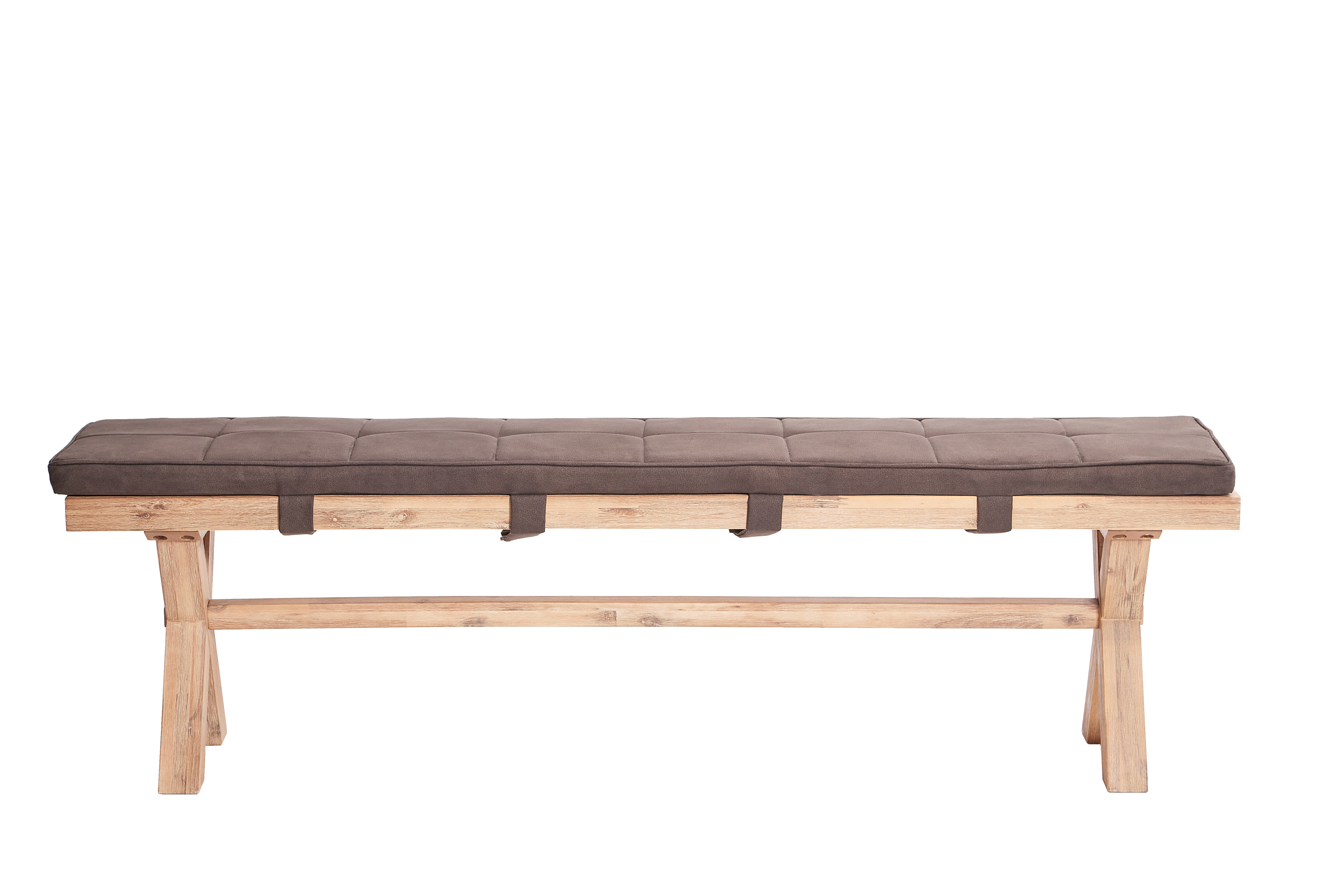 Rhodes Bench with Charcoal Seat Pad