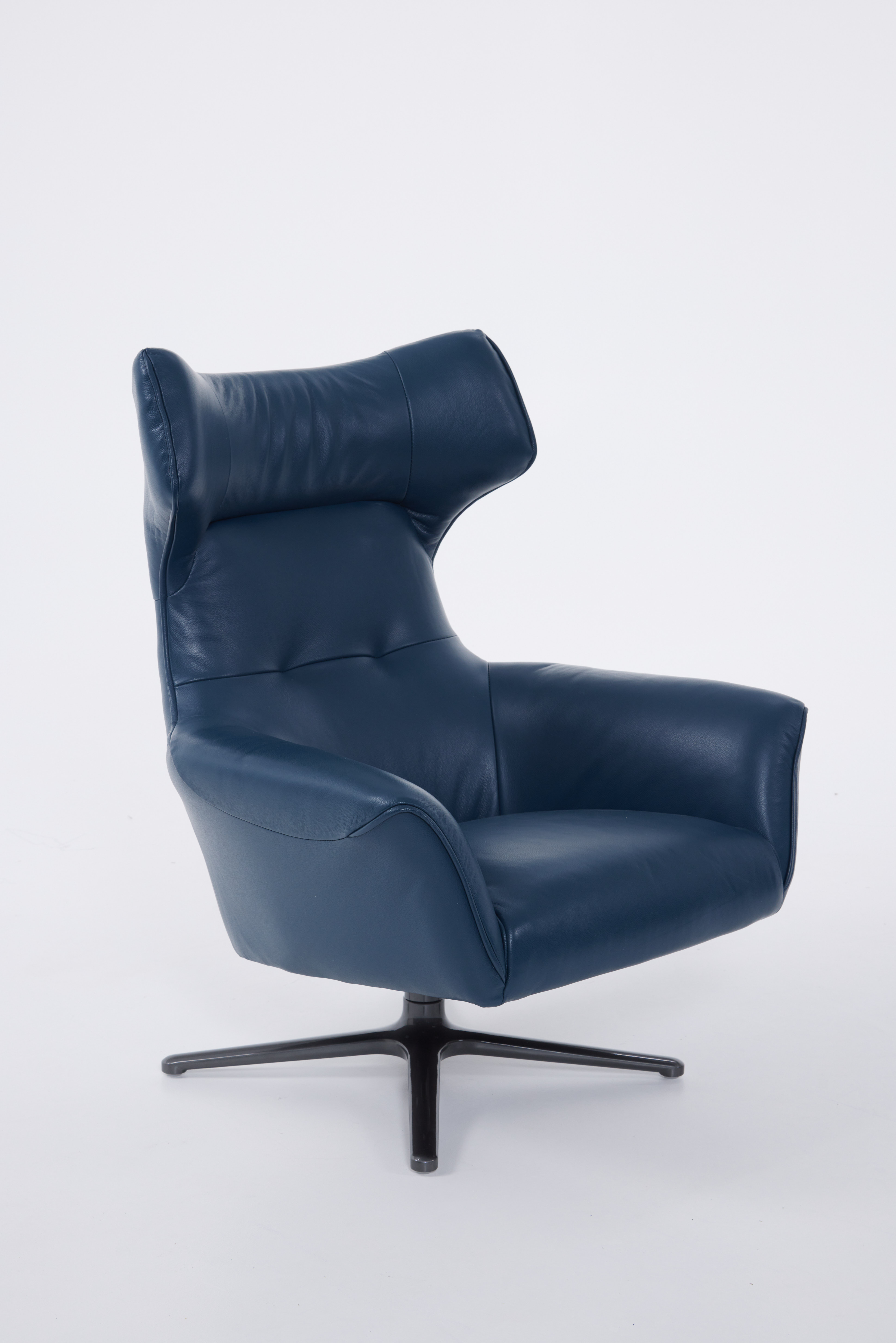 Flavio Swivel Chair Petrol Blue