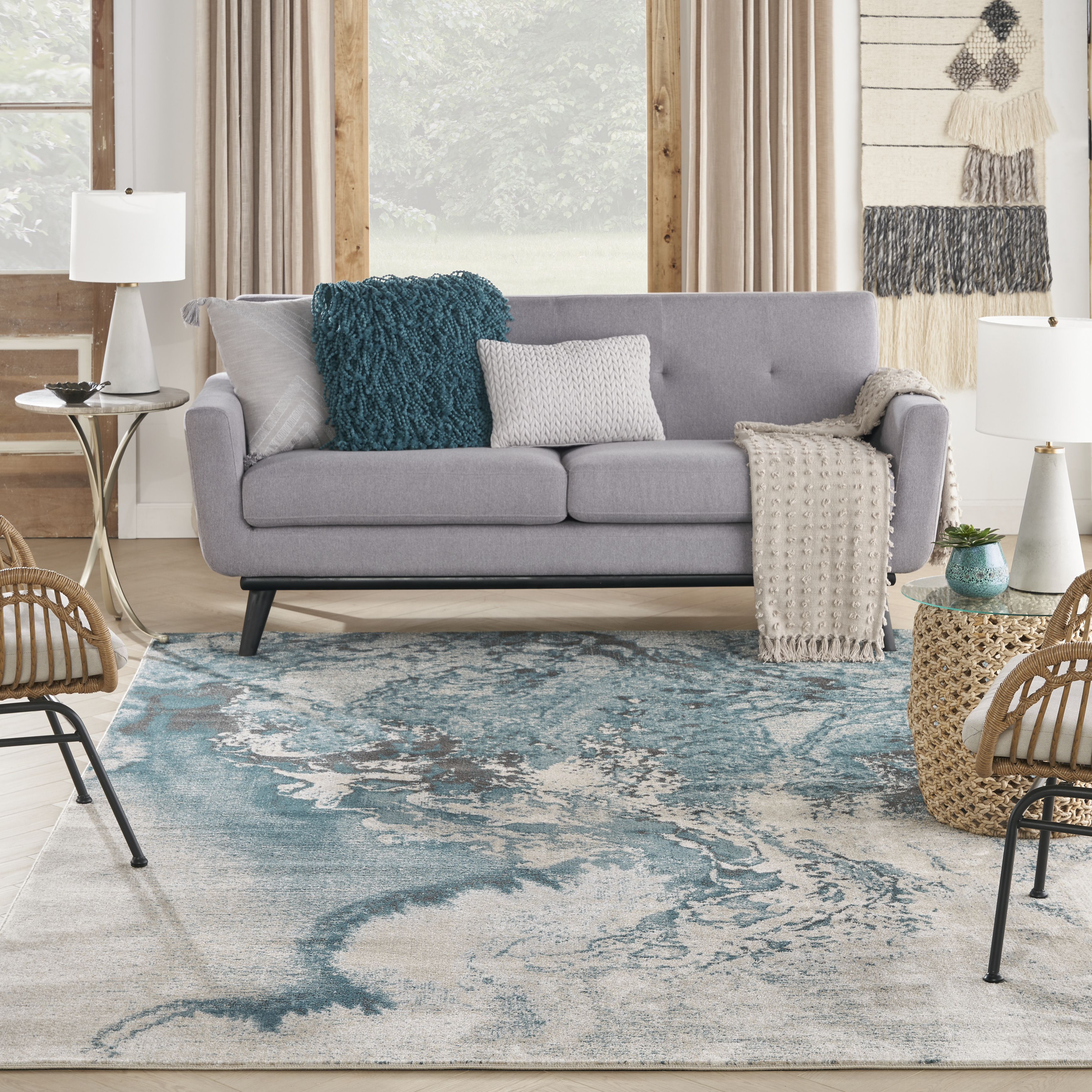 Maxell MAE08 Ivory Teal Rug