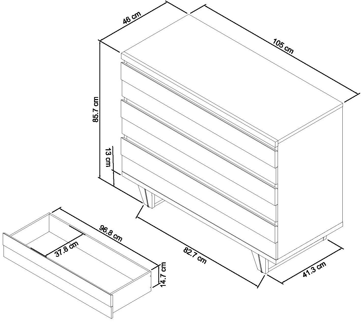 Eden 3 Drawer Chest