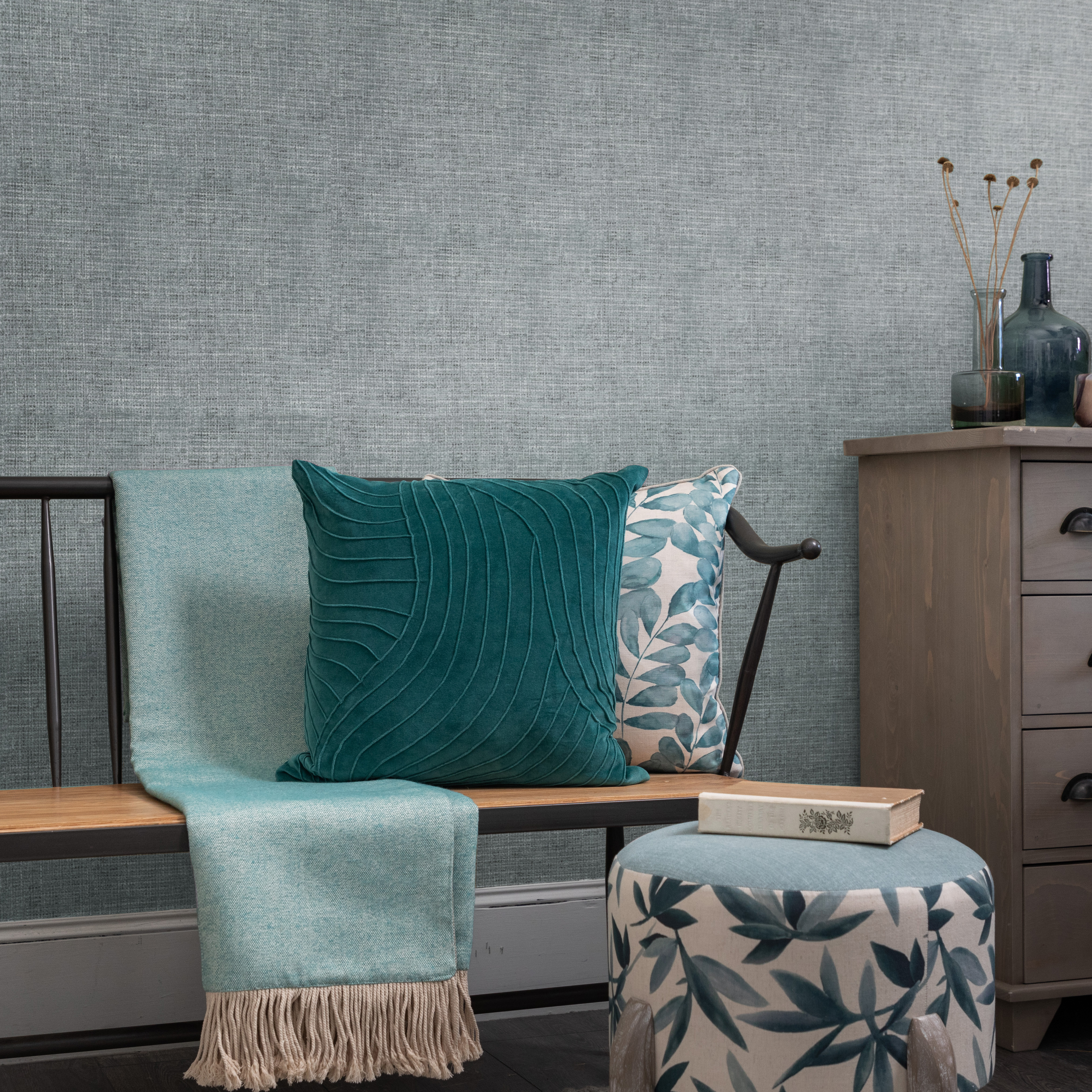 Waterfall Teal Cushion