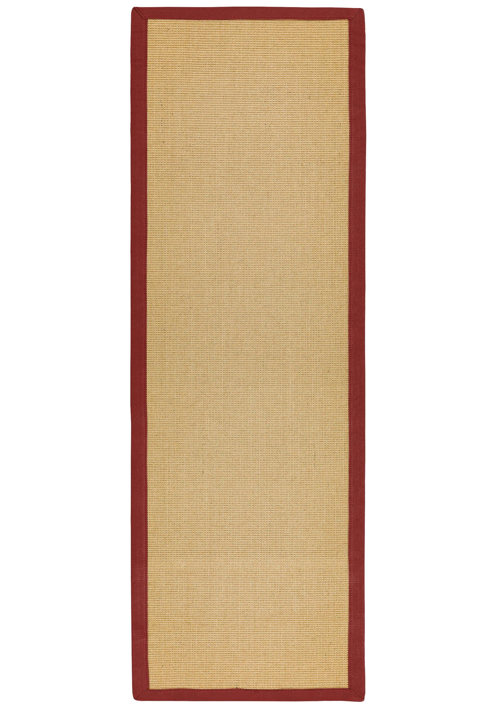Sisal Rug Red Linen
