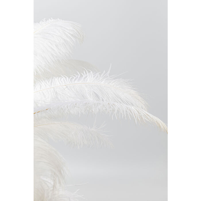 Palm White Feather Table Lamp