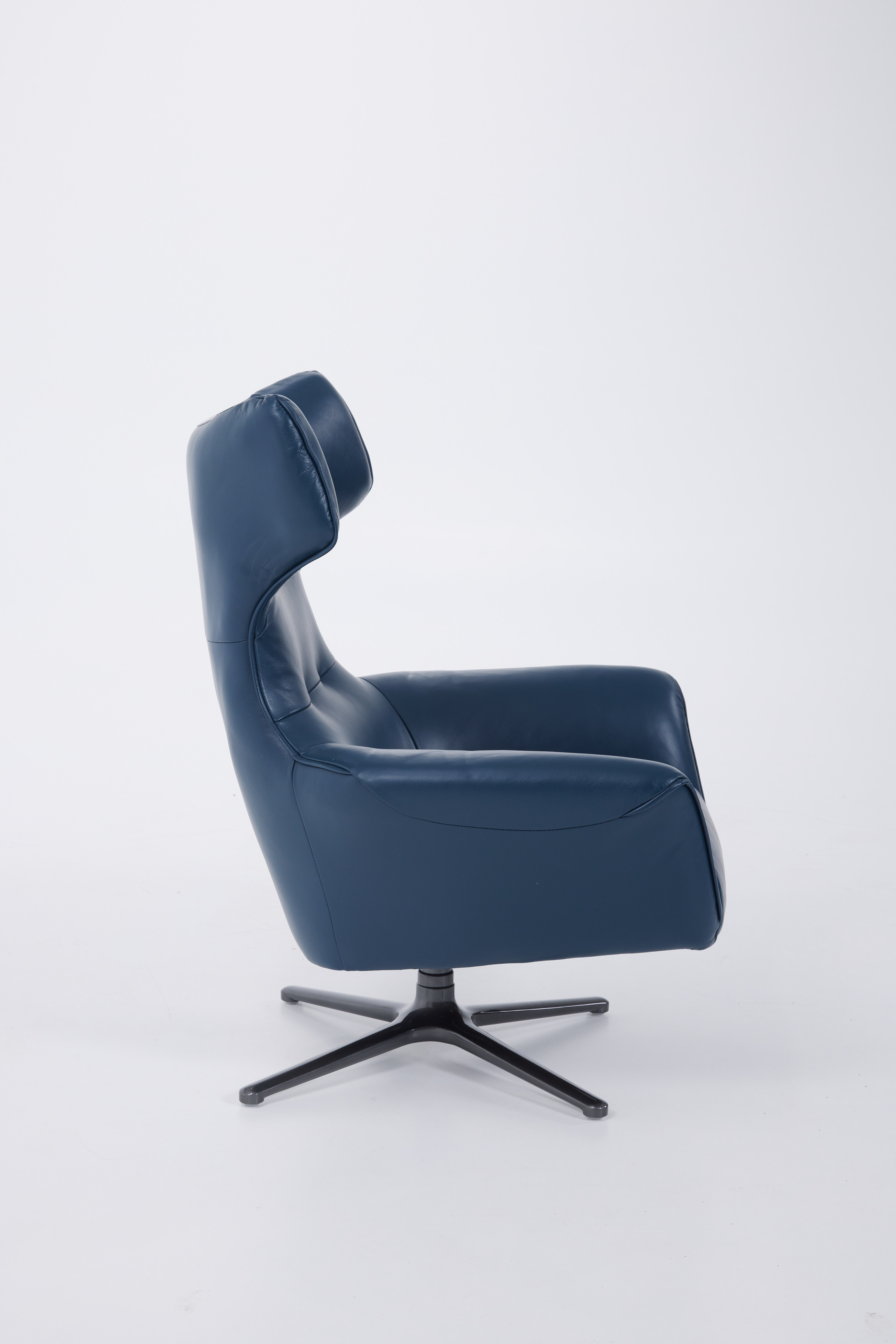Flavio Swivel Chair Petrol Blue