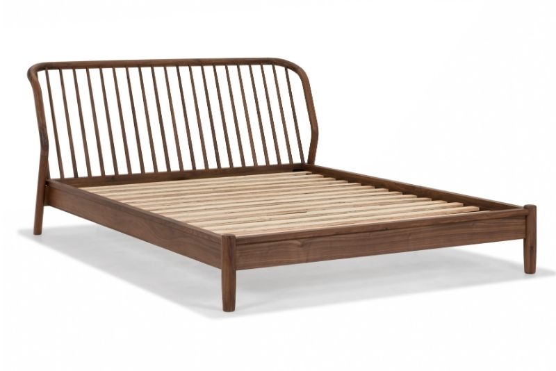 Malmo Natural Walnut Bed Frame