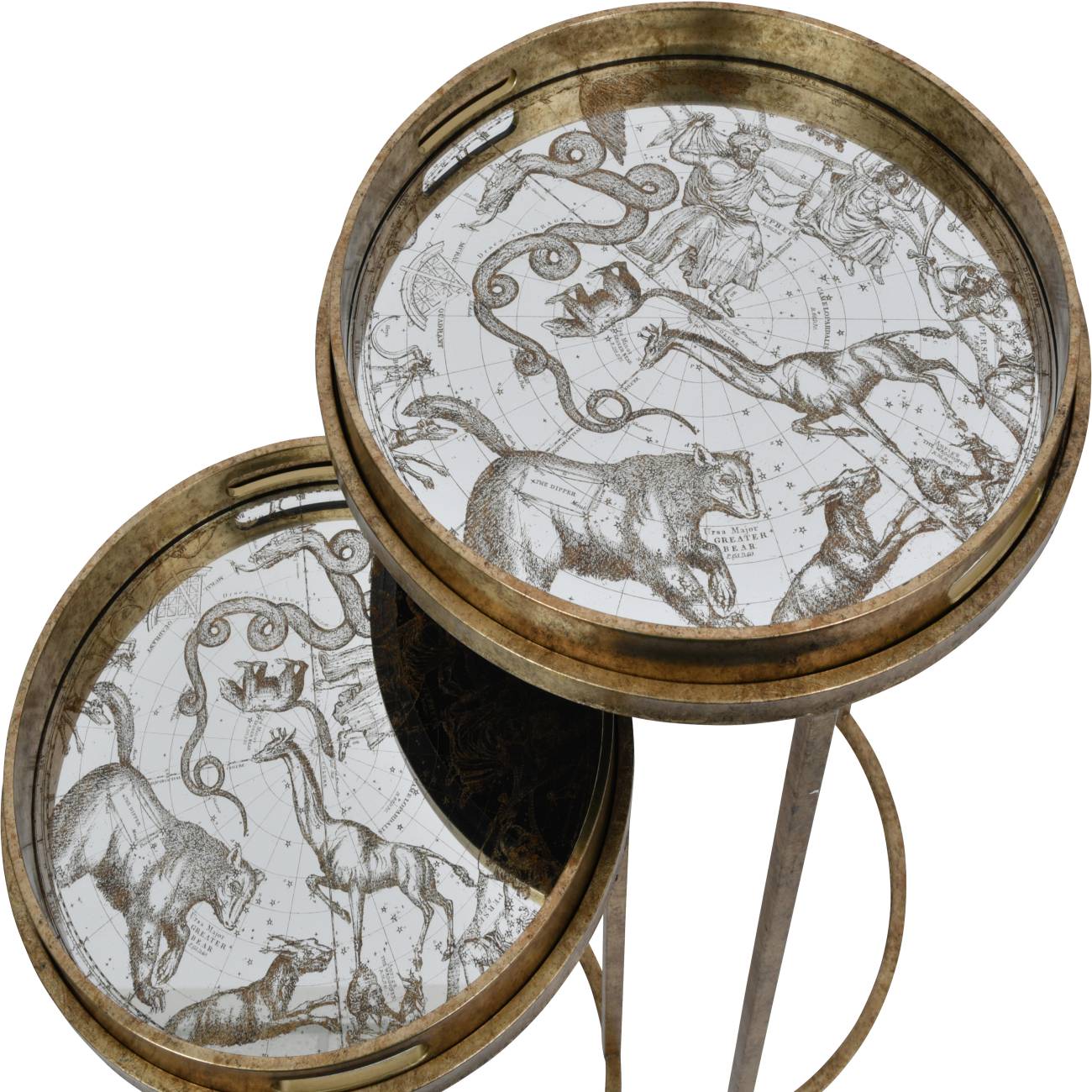 Constellation Map Side Tables (Set of 2)