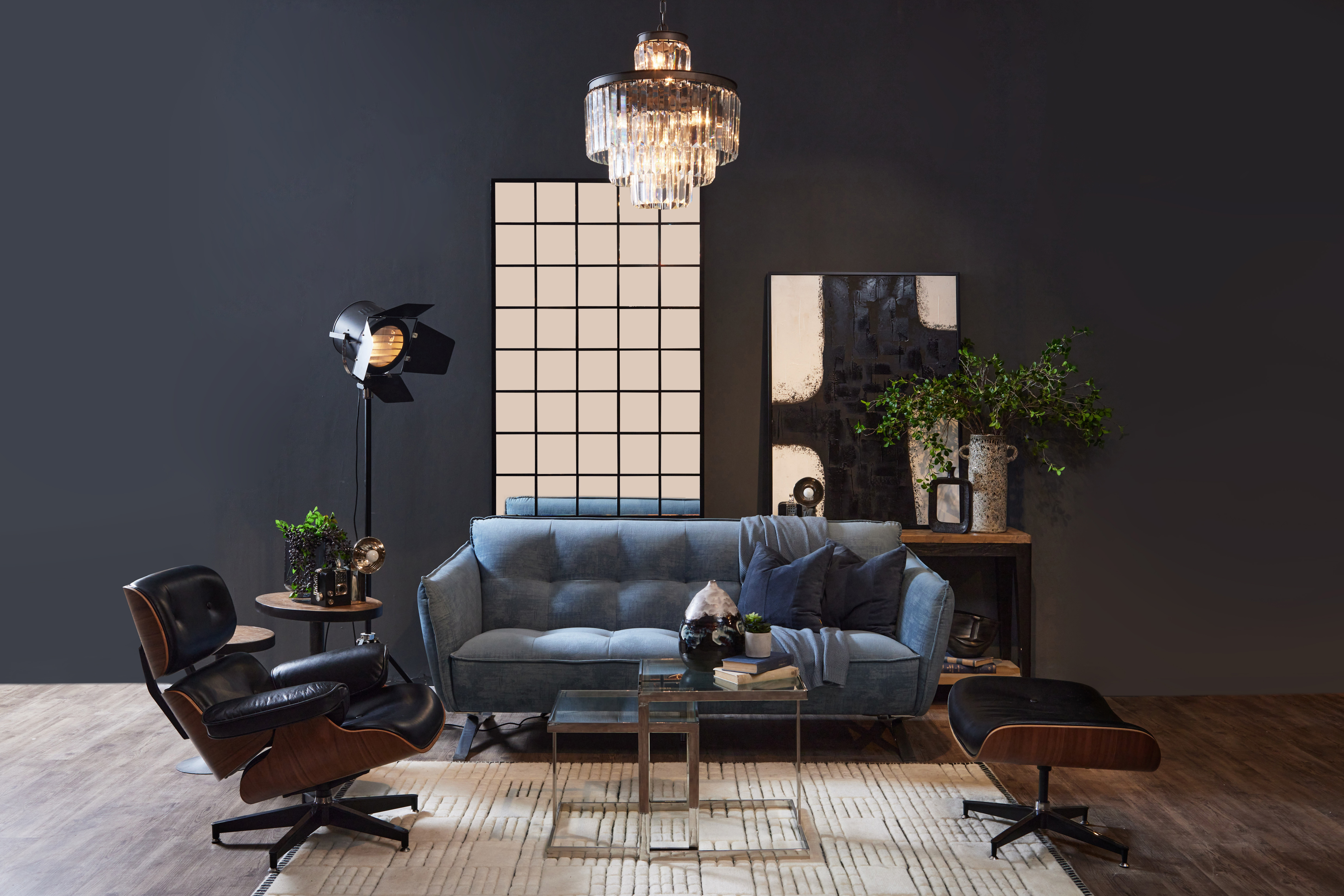 Jacob Lounger Chair & Stool Set