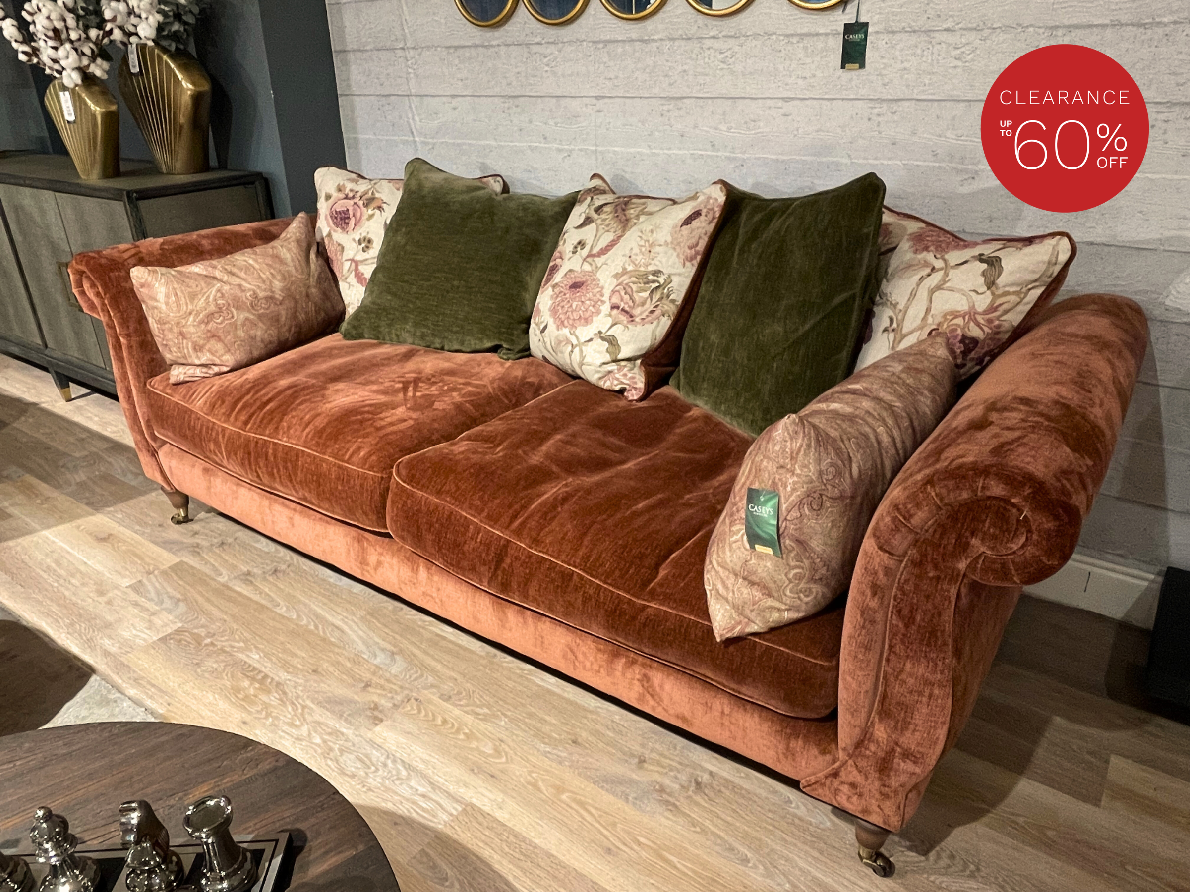 Eccleston 4 Seater Pillow Back - Clearance Cork