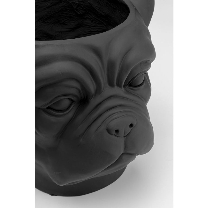 Black Bulldog Planter