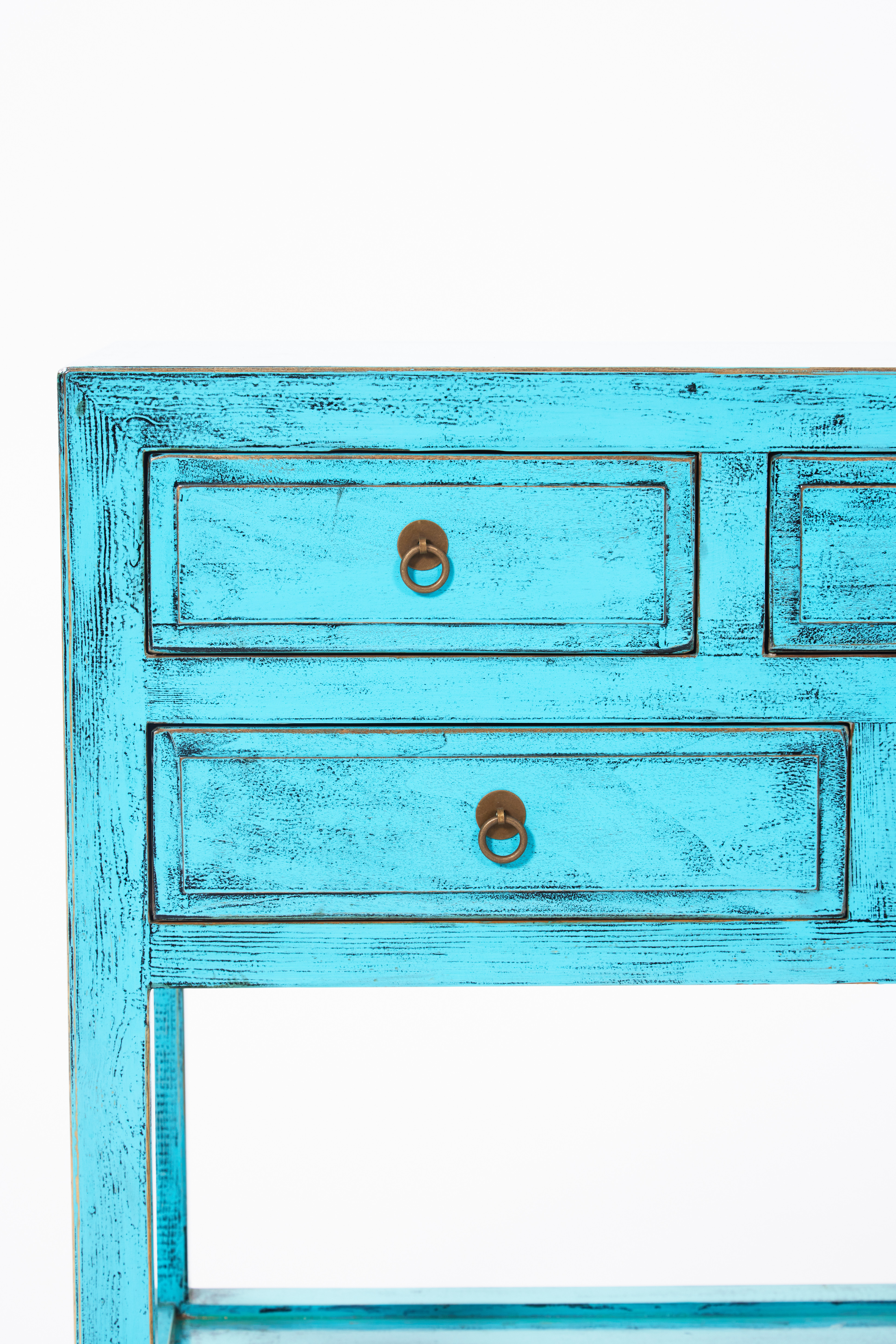 Santorini 9 Drawer Table - Turquoise