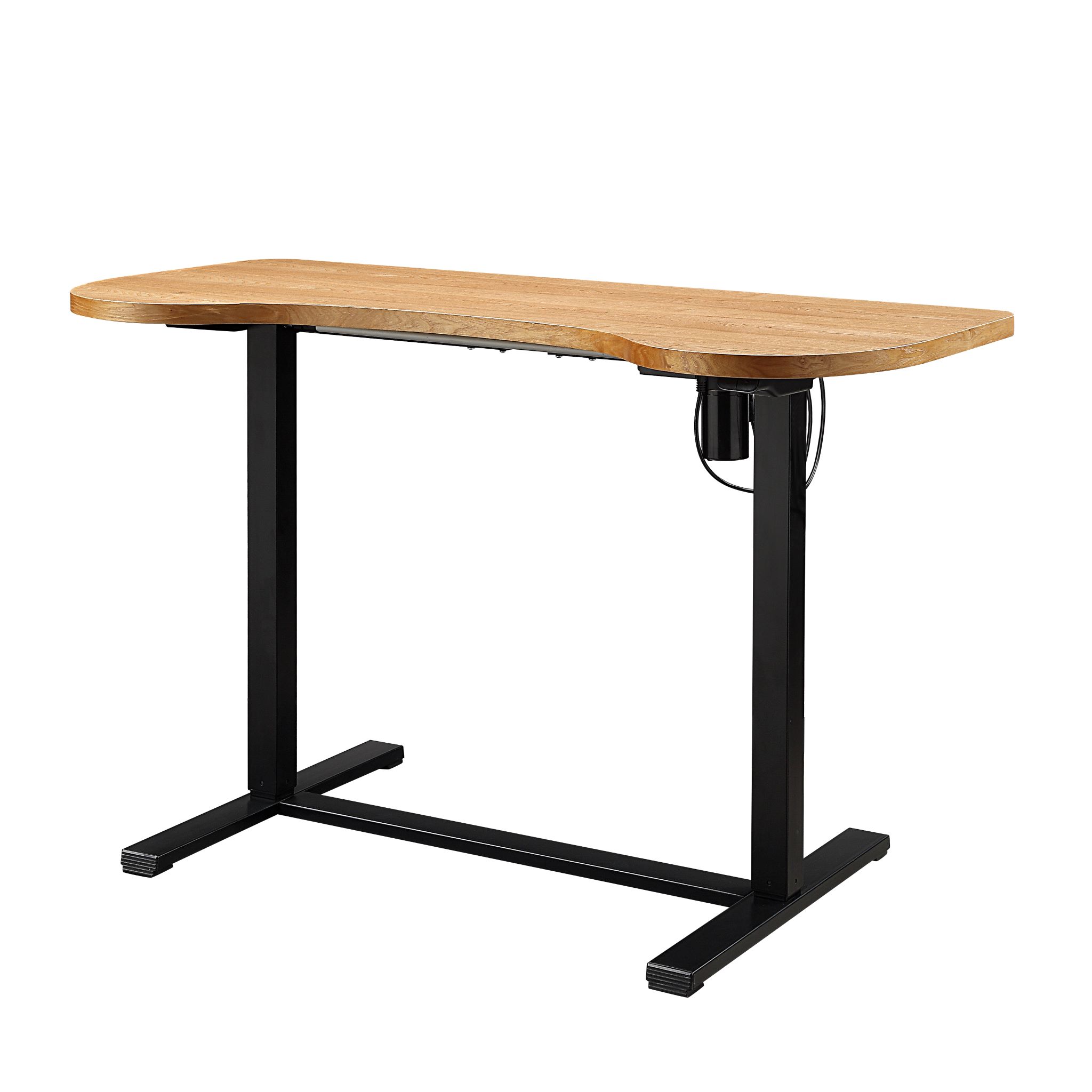 Miami Height Adjustable Desk Oak/Black