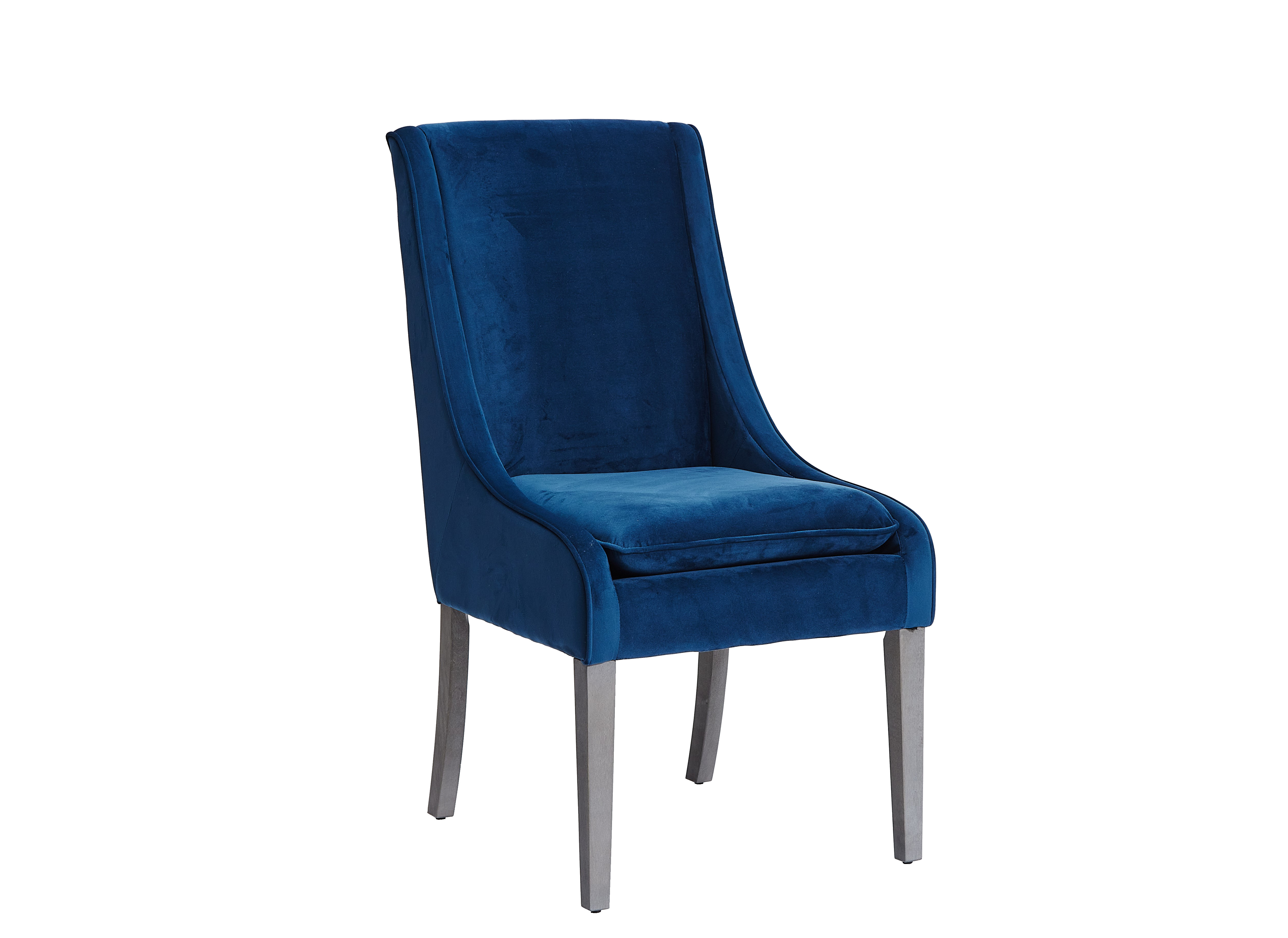 Miller Dining Chair Blue & Grey Leg