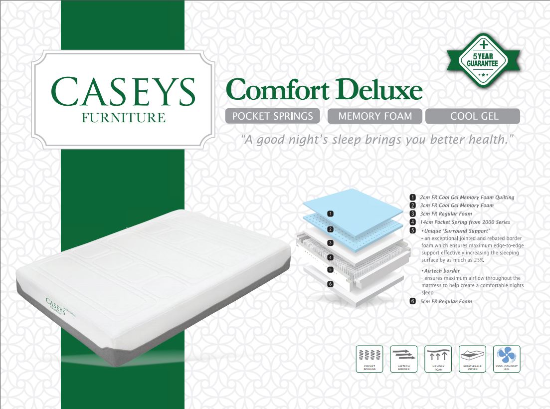 Caseys Comfort Deluxe 4.6ft Mattress