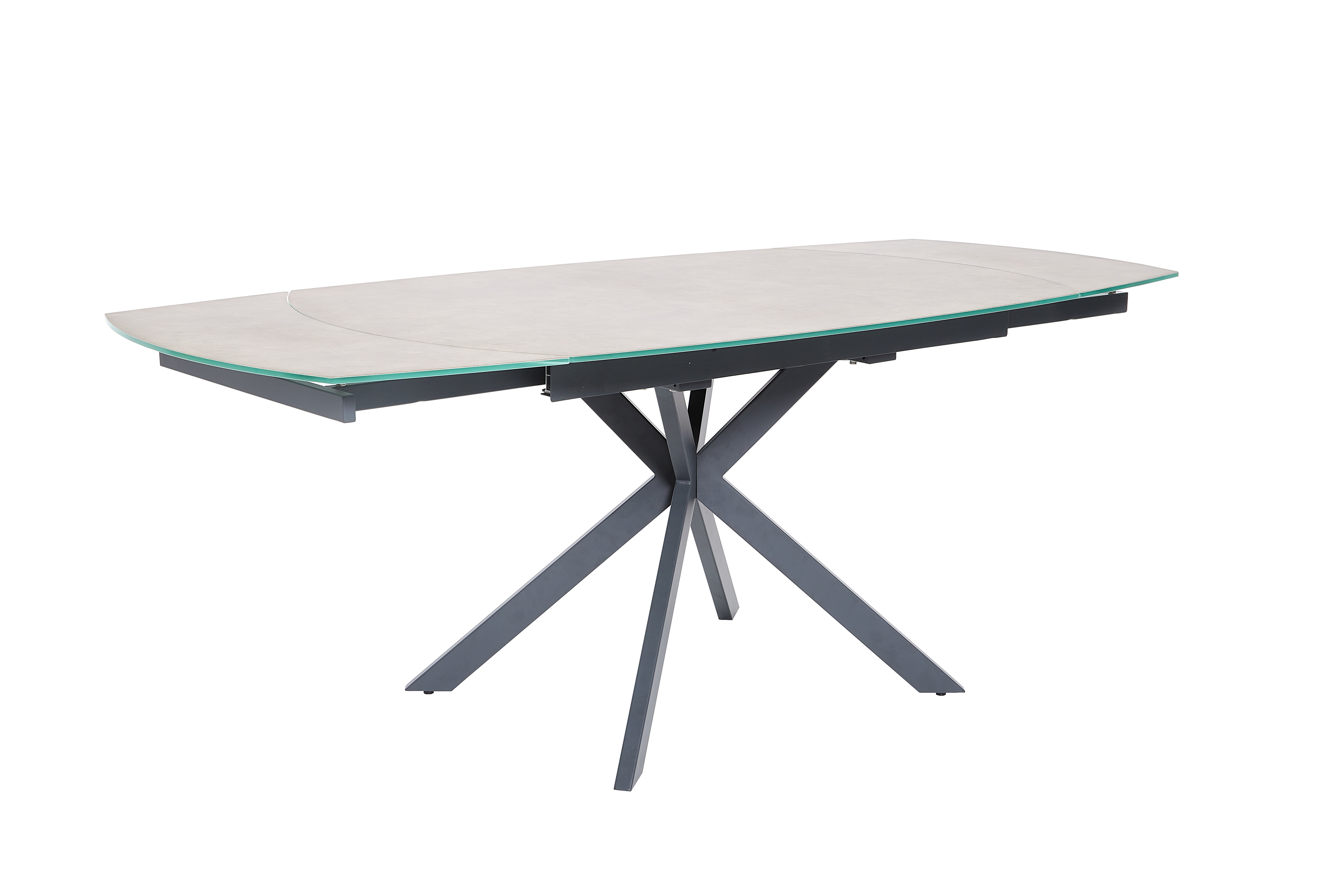 Tietro 140-200cm Extend Dining Table and 4 Grey Carter Dining Chairs - Bundle Deal