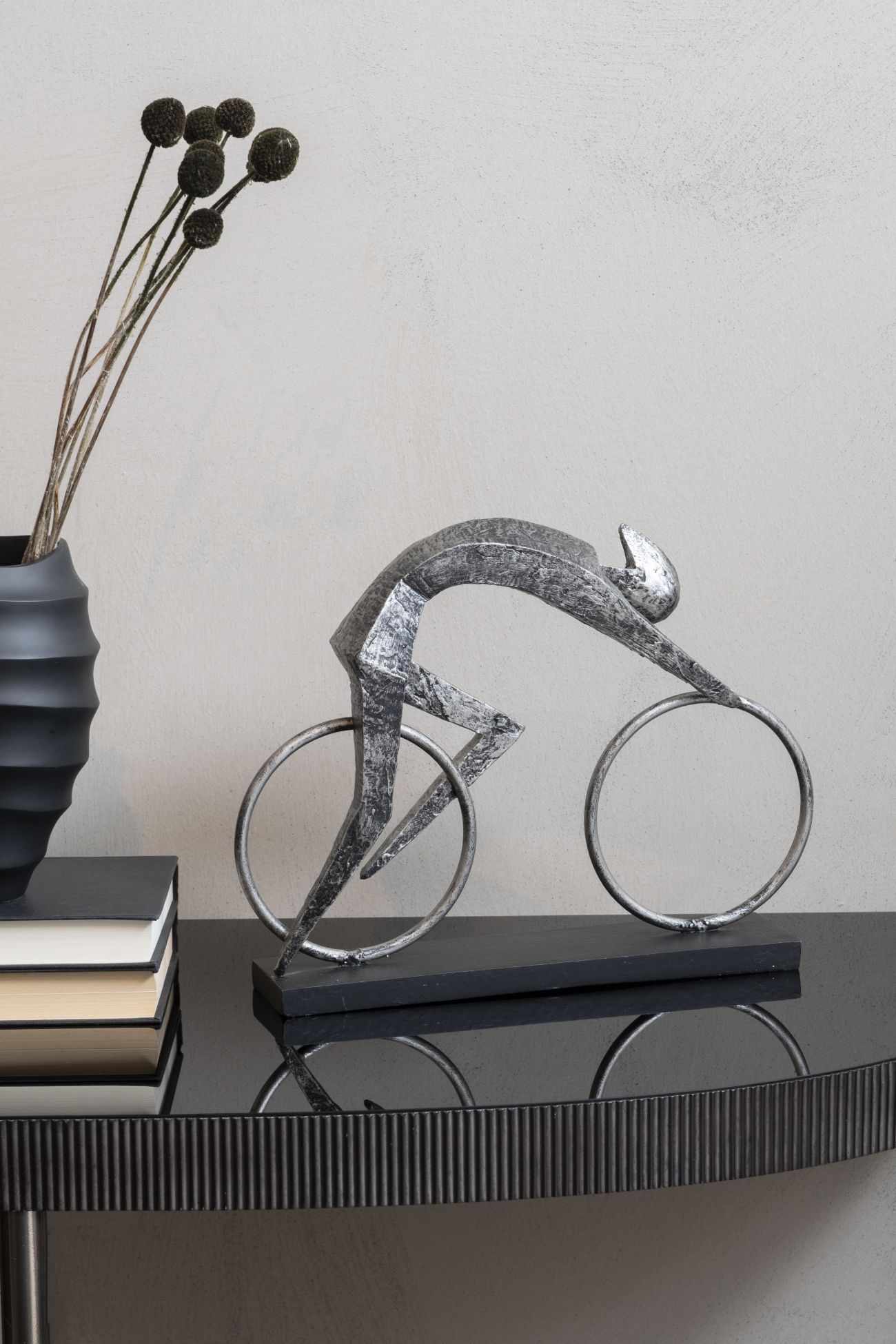 Abstract Cyclist Sculpture