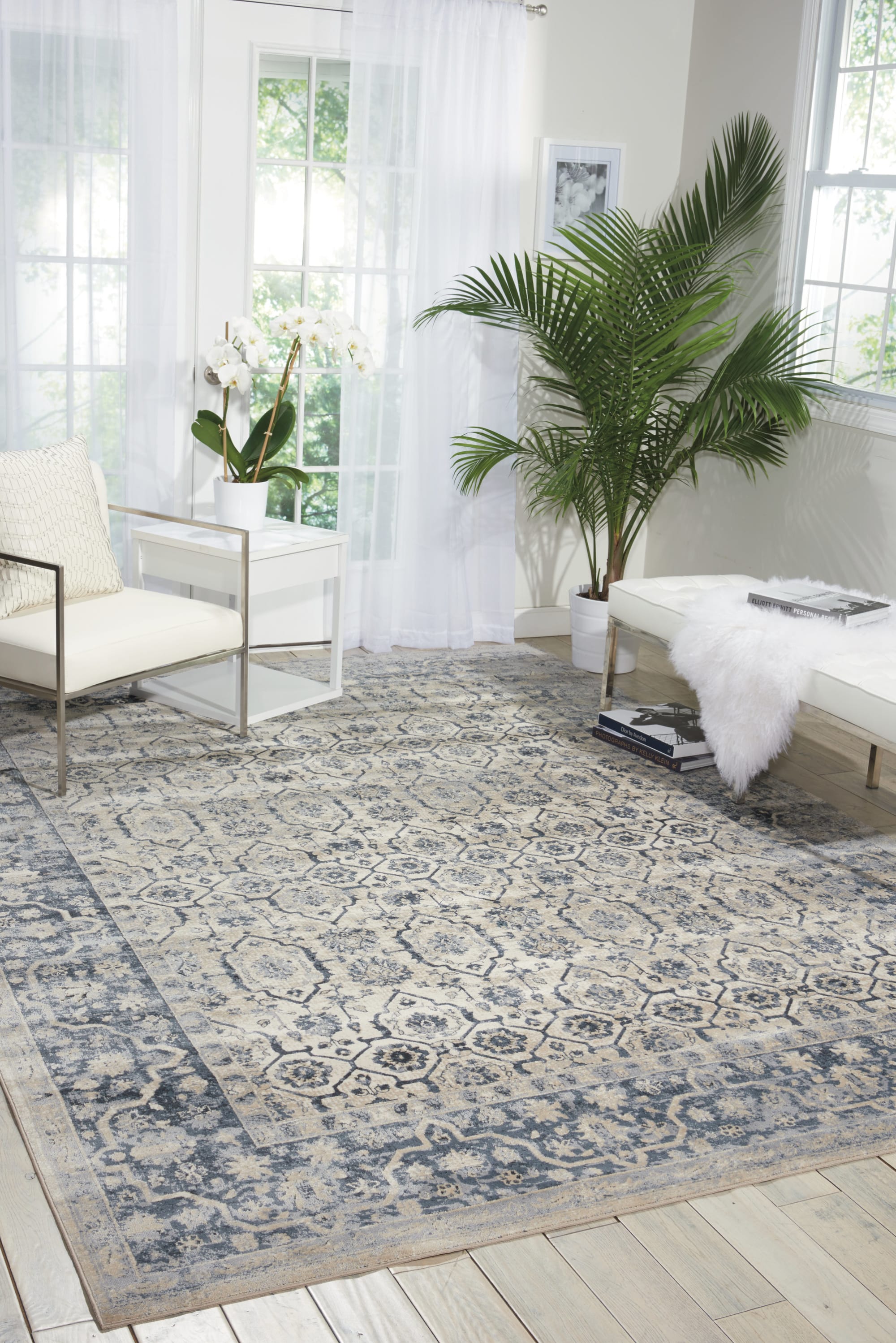 Malta Rug MAI04 Ivory/Blue