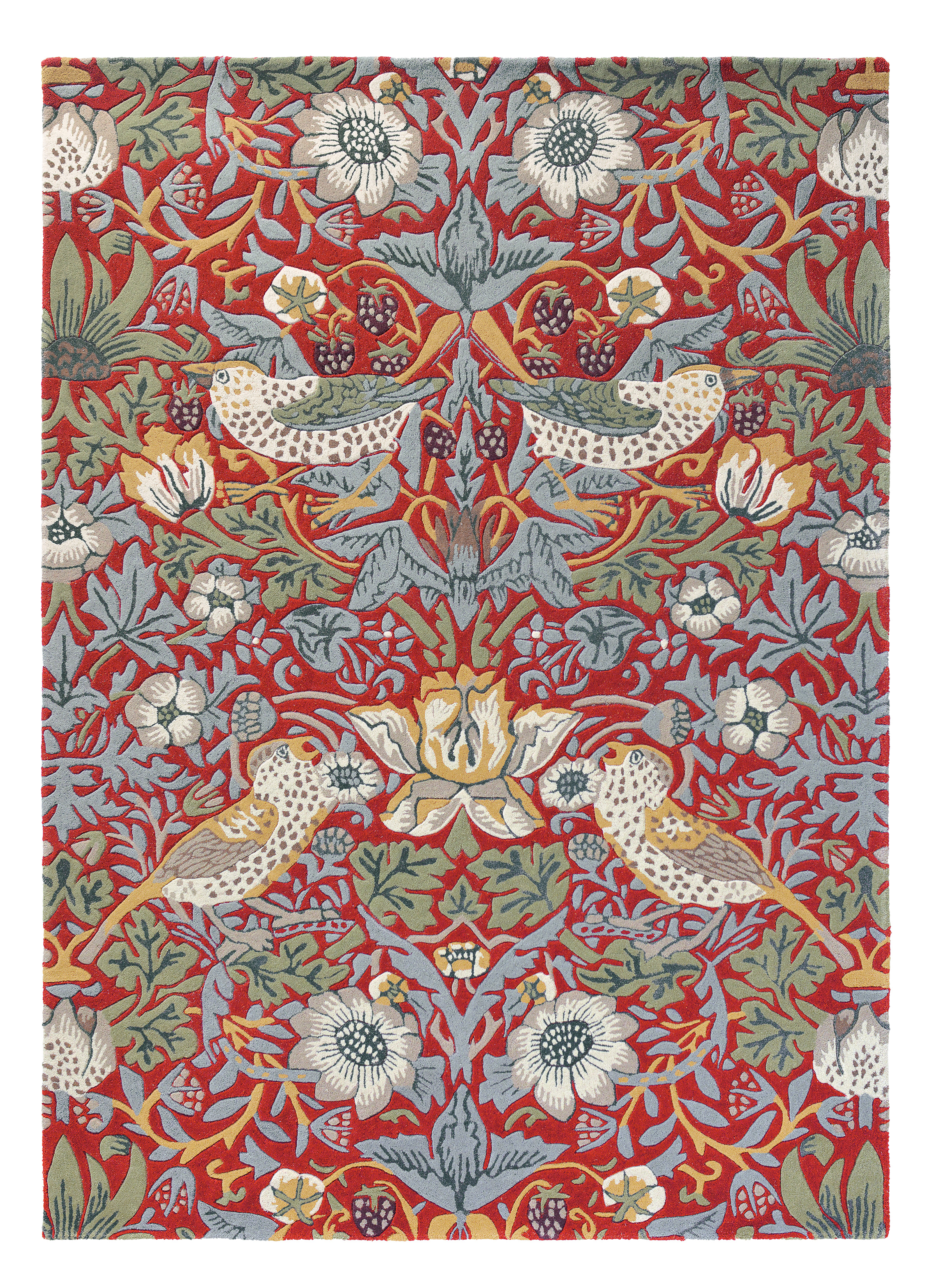 Strawberry Thief Rug Crimson