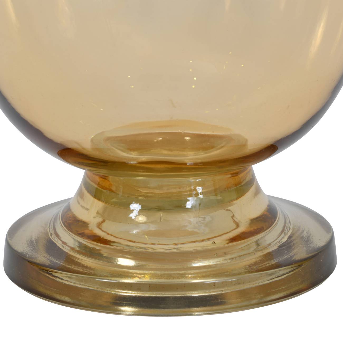 Grace Amber Glass Hurricane Vase