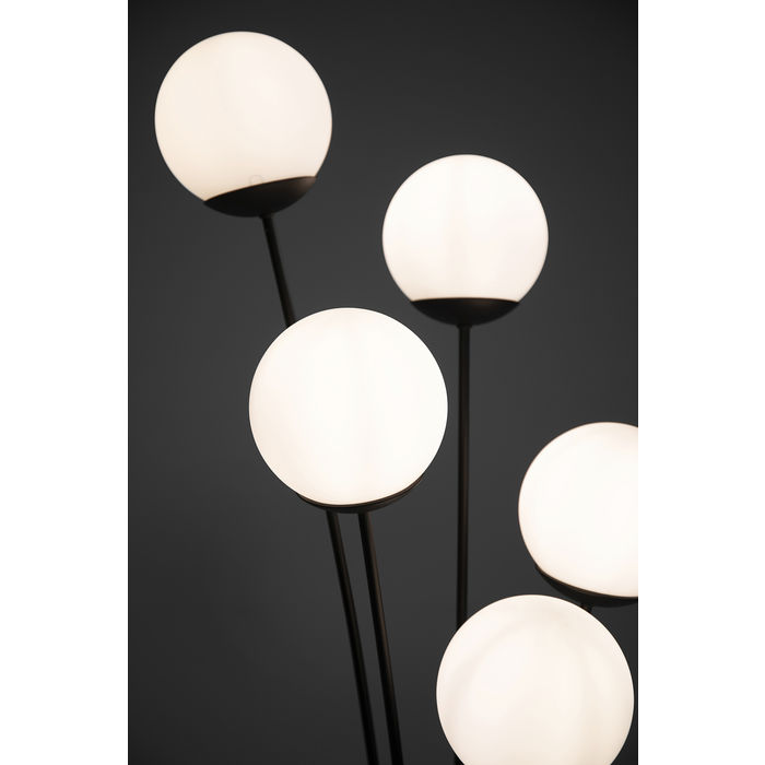 Matt Black Five Balls Floor Lamp