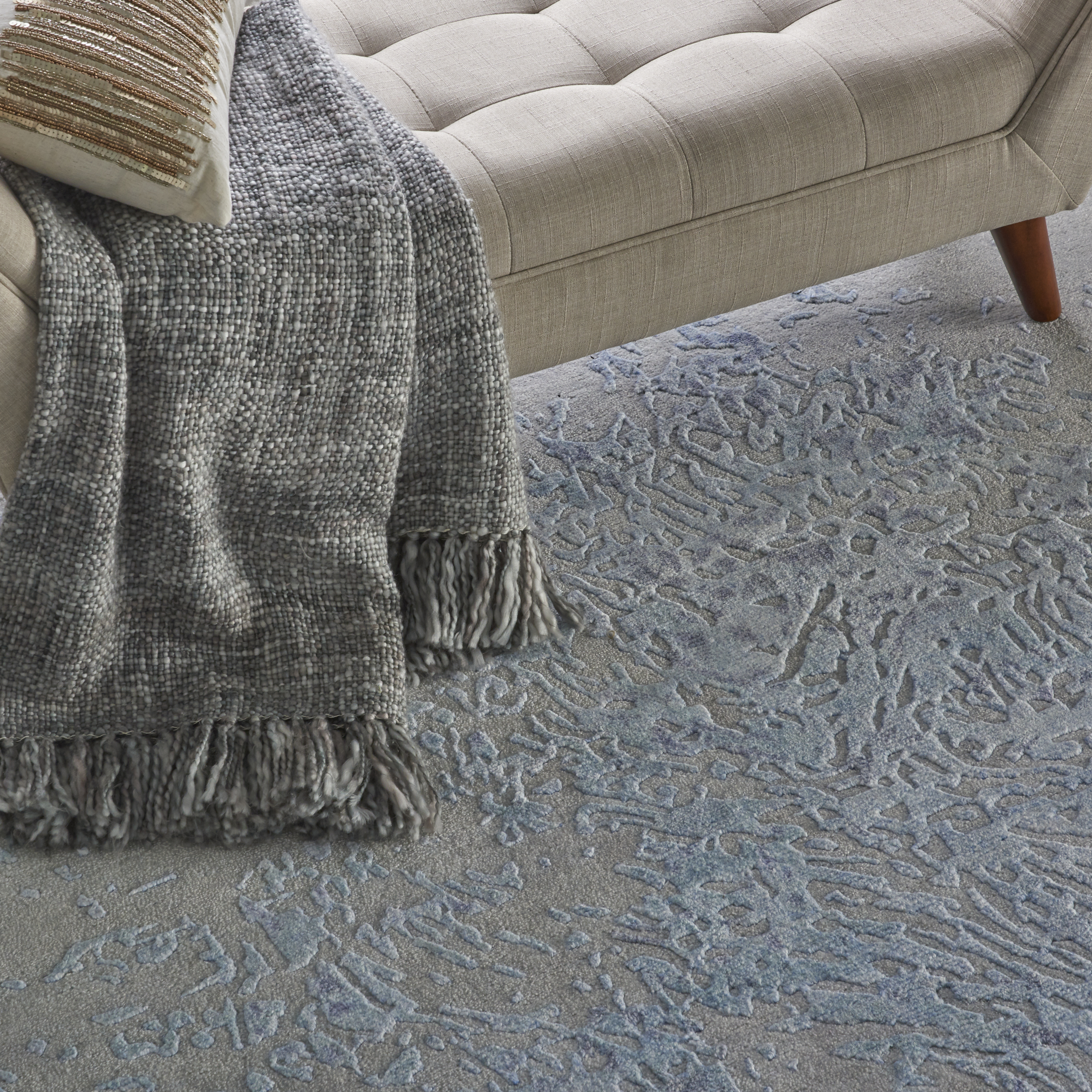 Silk Shadows SHA18 Grey Blue Rug