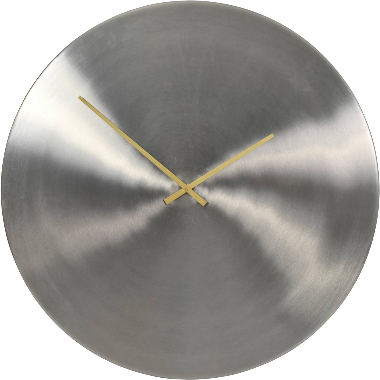 Lode Brushed Silver Wall Clock