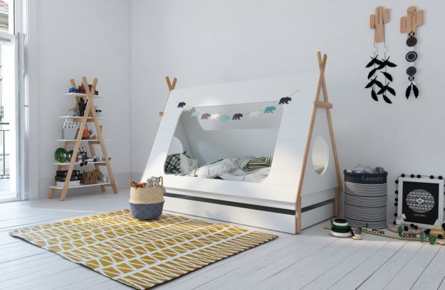 Tepee White Bed Drawer