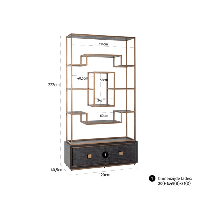 Richmond Hunter 2 Drawer Display Unit