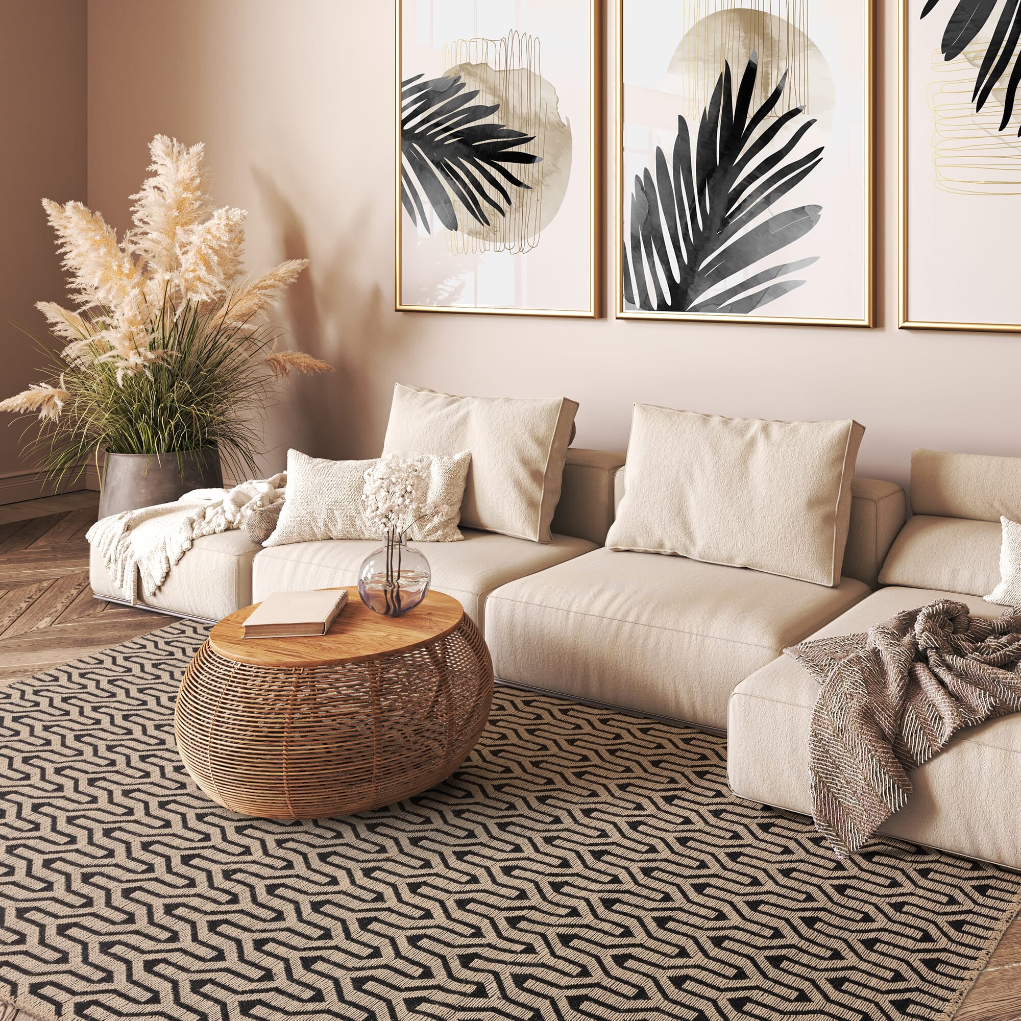 Global Rug Black Lattice