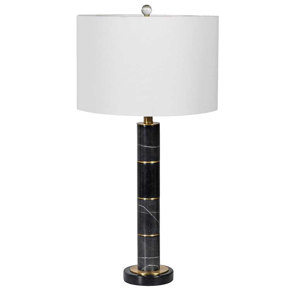 Black Marble Lamp with Shade