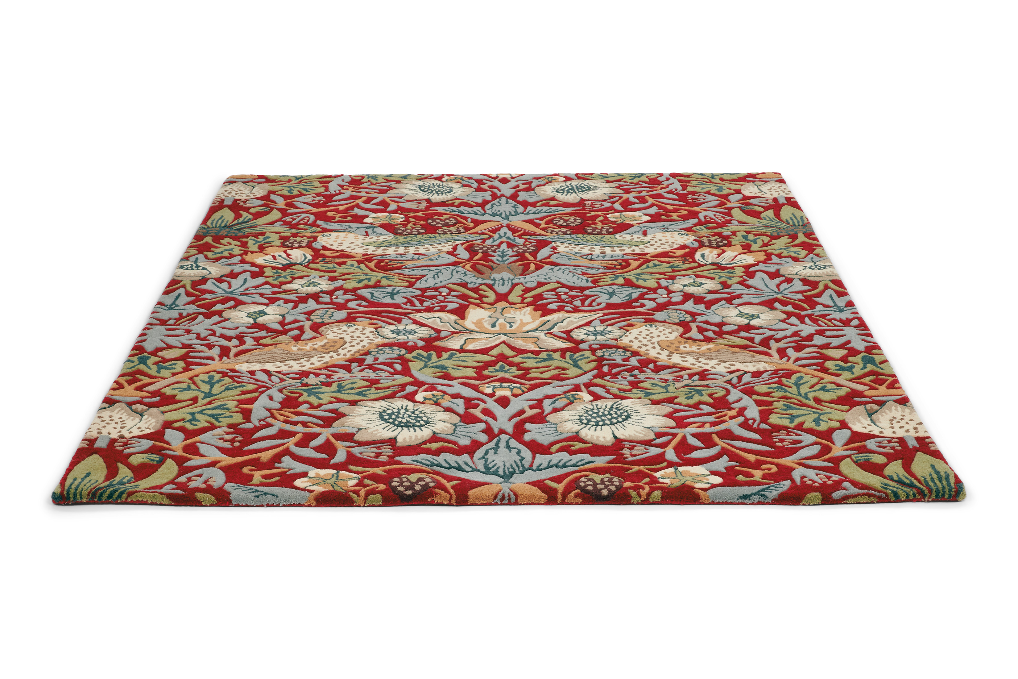 Strawberry Thief Rug Crimson