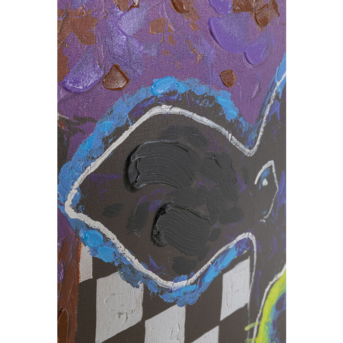 Colourful Cows Canvas Picture