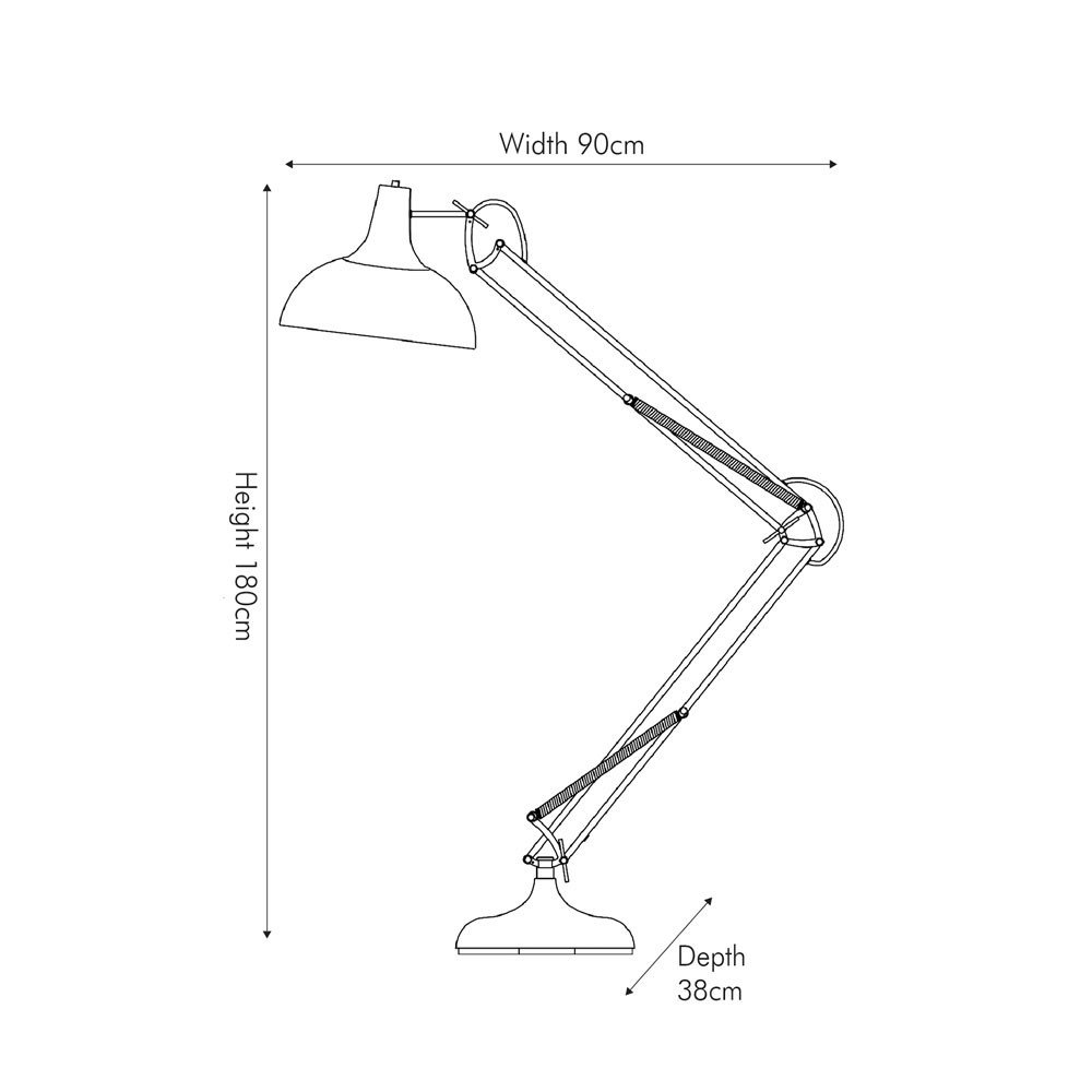 Alonzo Matte Black Floor Lamp