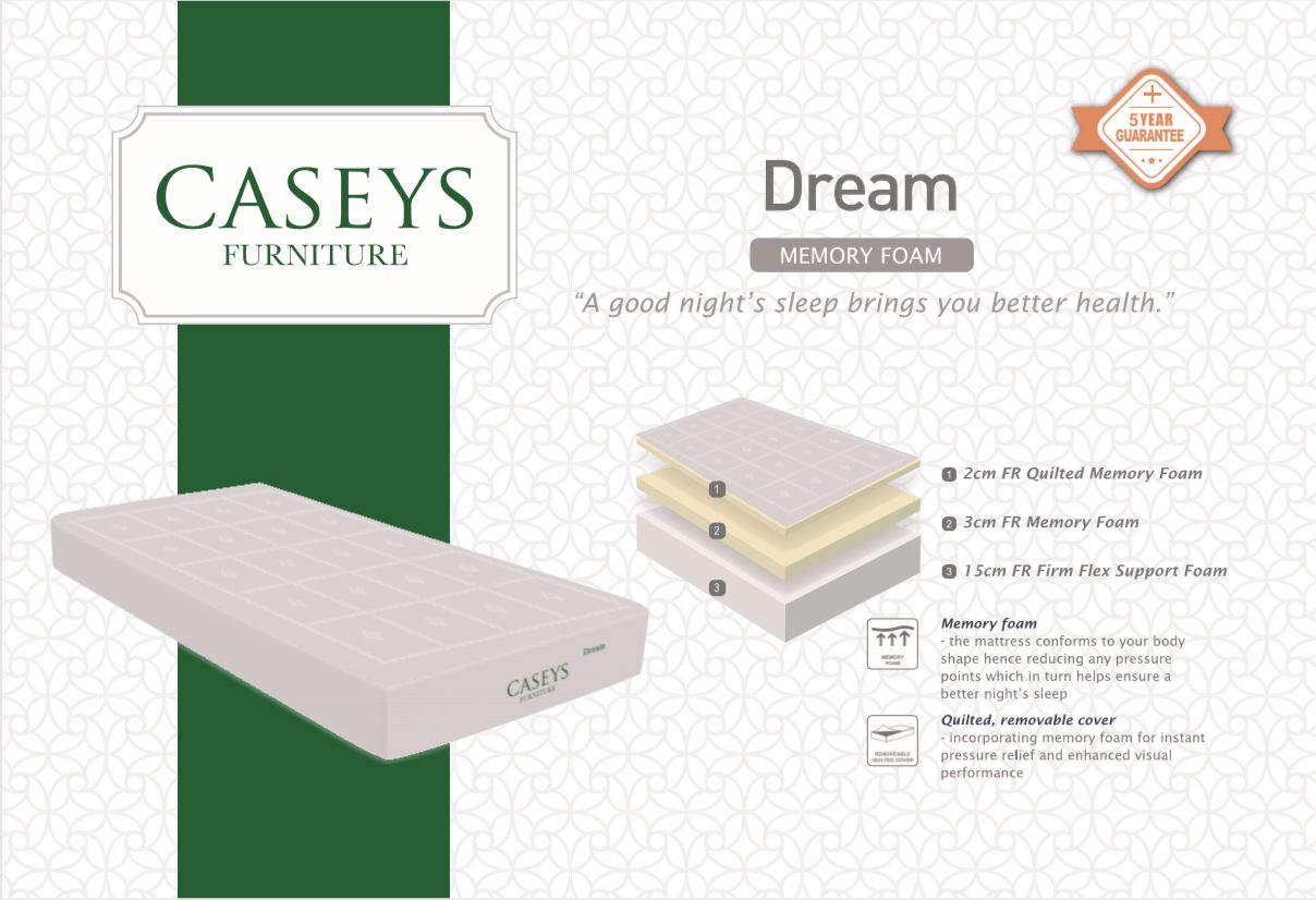 Caseys Dream Deluxe 3ft Mattress