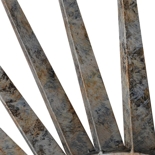Distressed Iron Sunburst Mirror