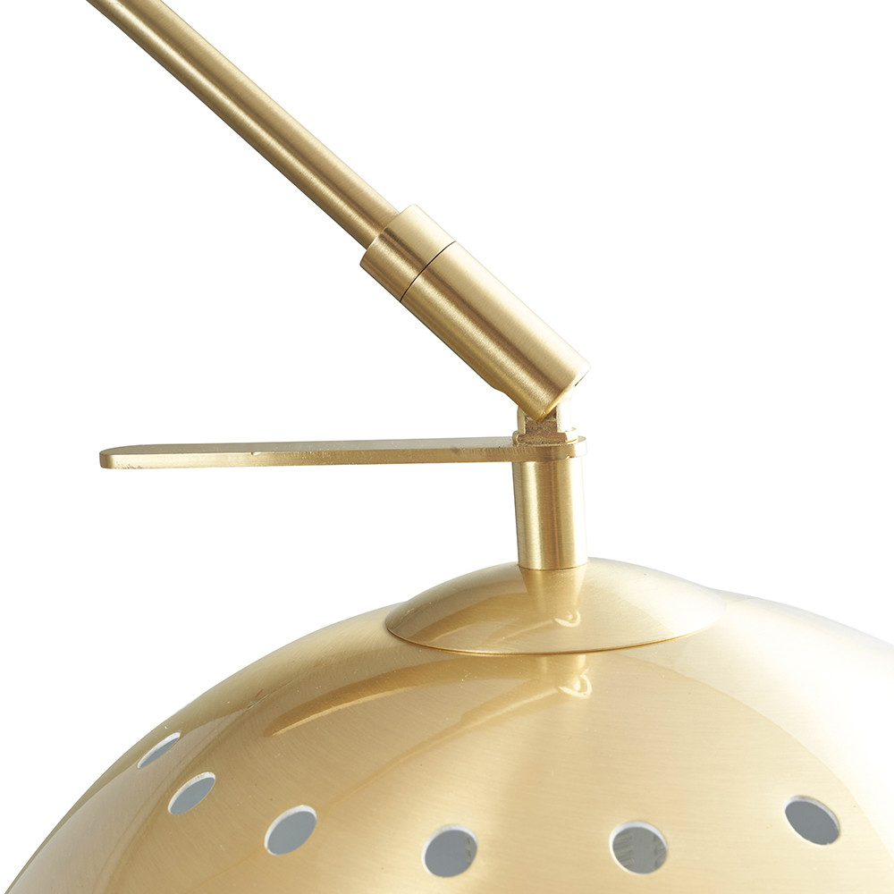 Feliciani Brushed Brass and White Marble Floor Lamp
